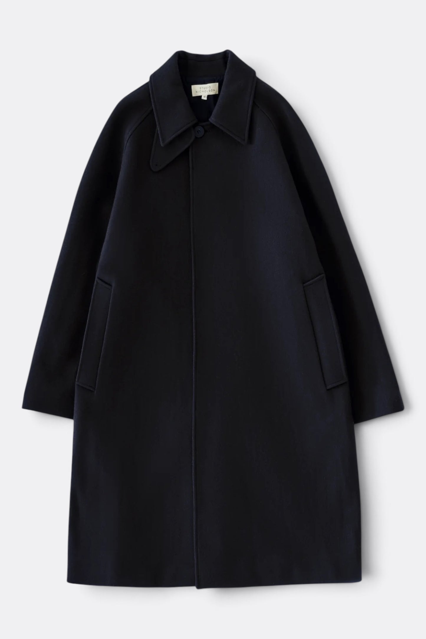 STUDIO NICHOLSON Cabo Wool Coat Dark Navy | Manteau Laine Premium | Edgar Bdx