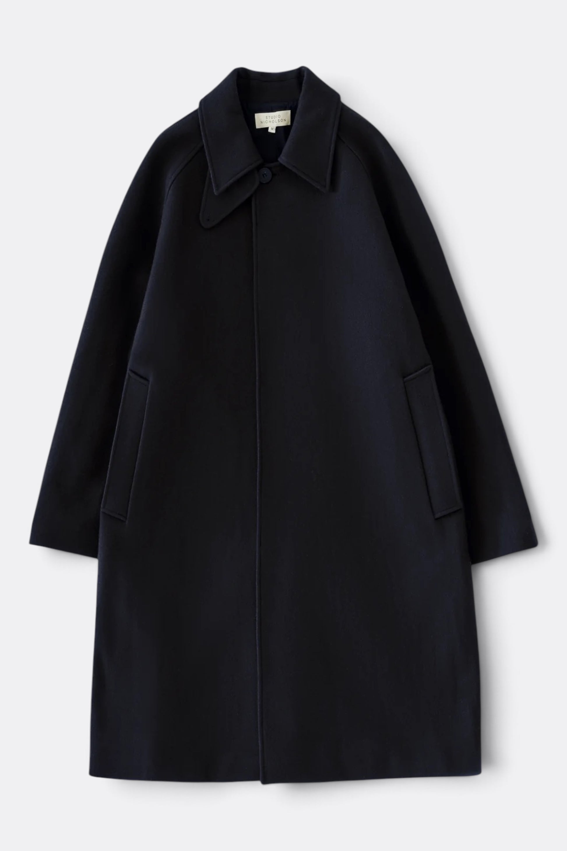 STUDIO NICHOLSON Cabo Wool Coat Dark Navy | Manteau Laine Premium | Edgar Bdx