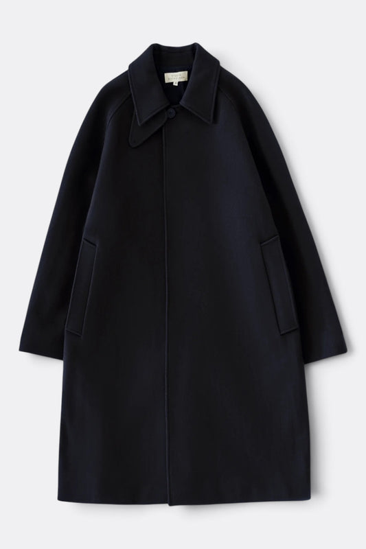 STUDIO NICHOLSON Cabo Wool Coat Dark Navy | Manteau Laine Premium | Edgar Bdx