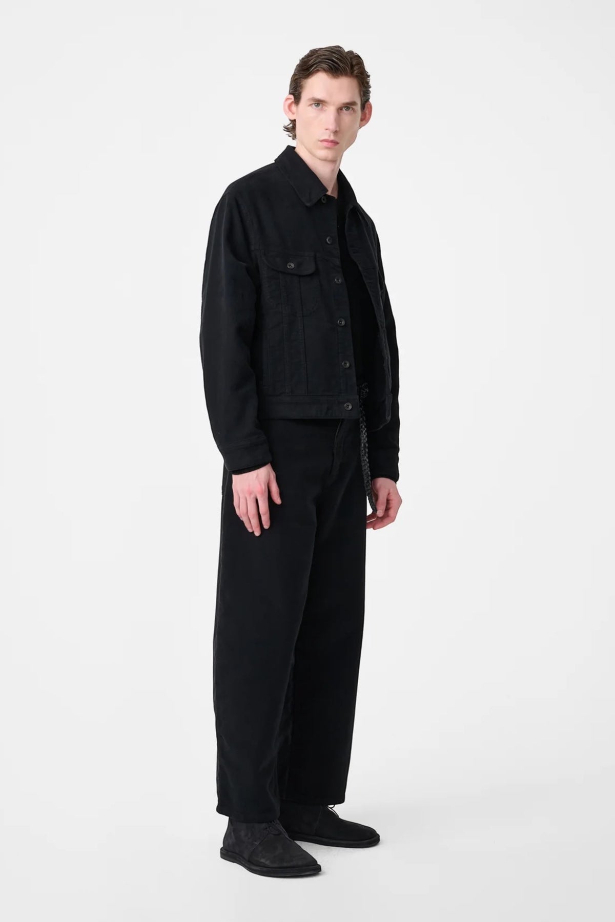 STUDIO NICHOLSON Derby Moleskin Jacket Black | Edgar Bdx