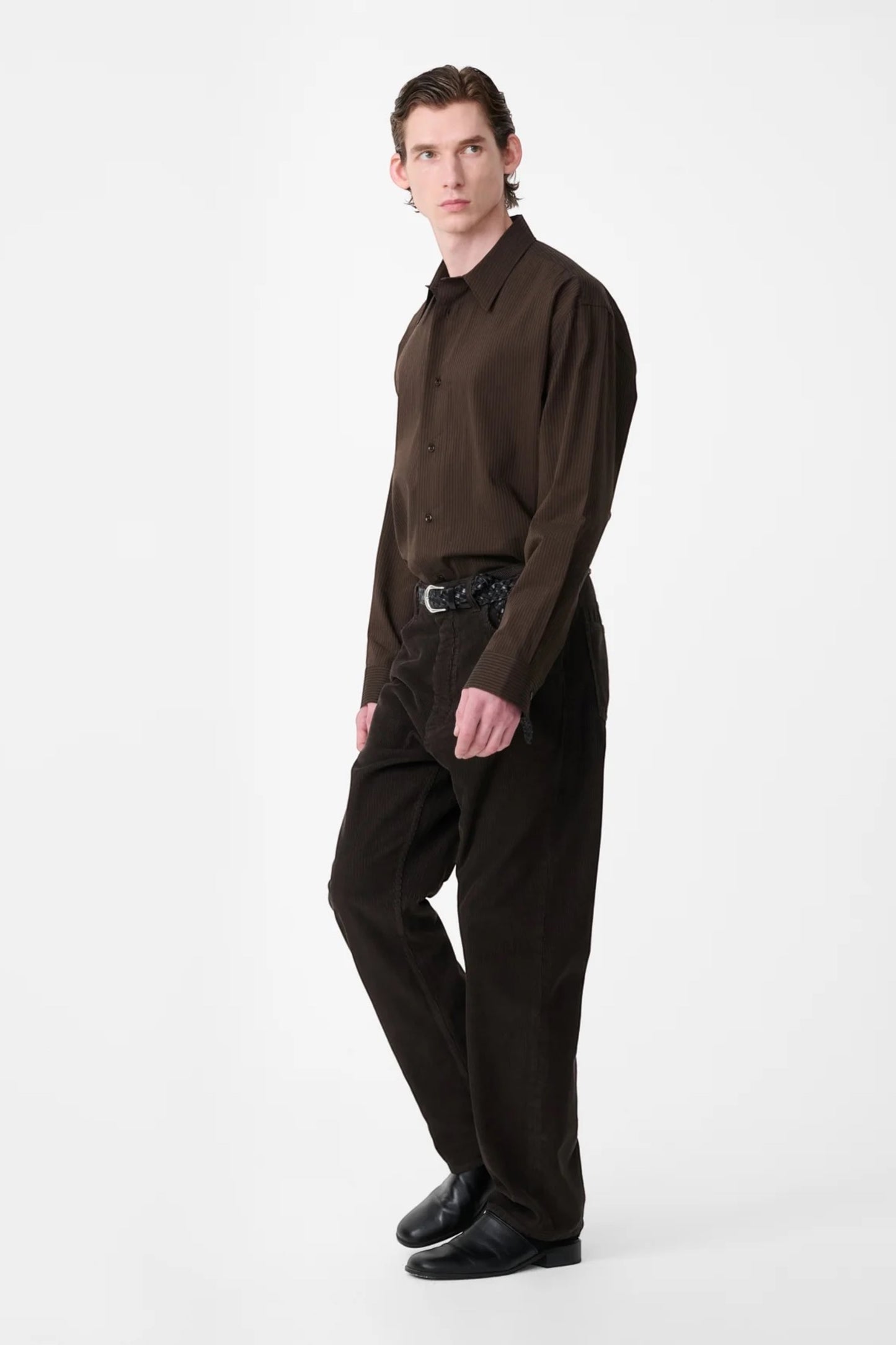 STUDIO NICHOLSON Hal Shirt Malt Stripe | Chemise Coton Premium | Edgar Bdx