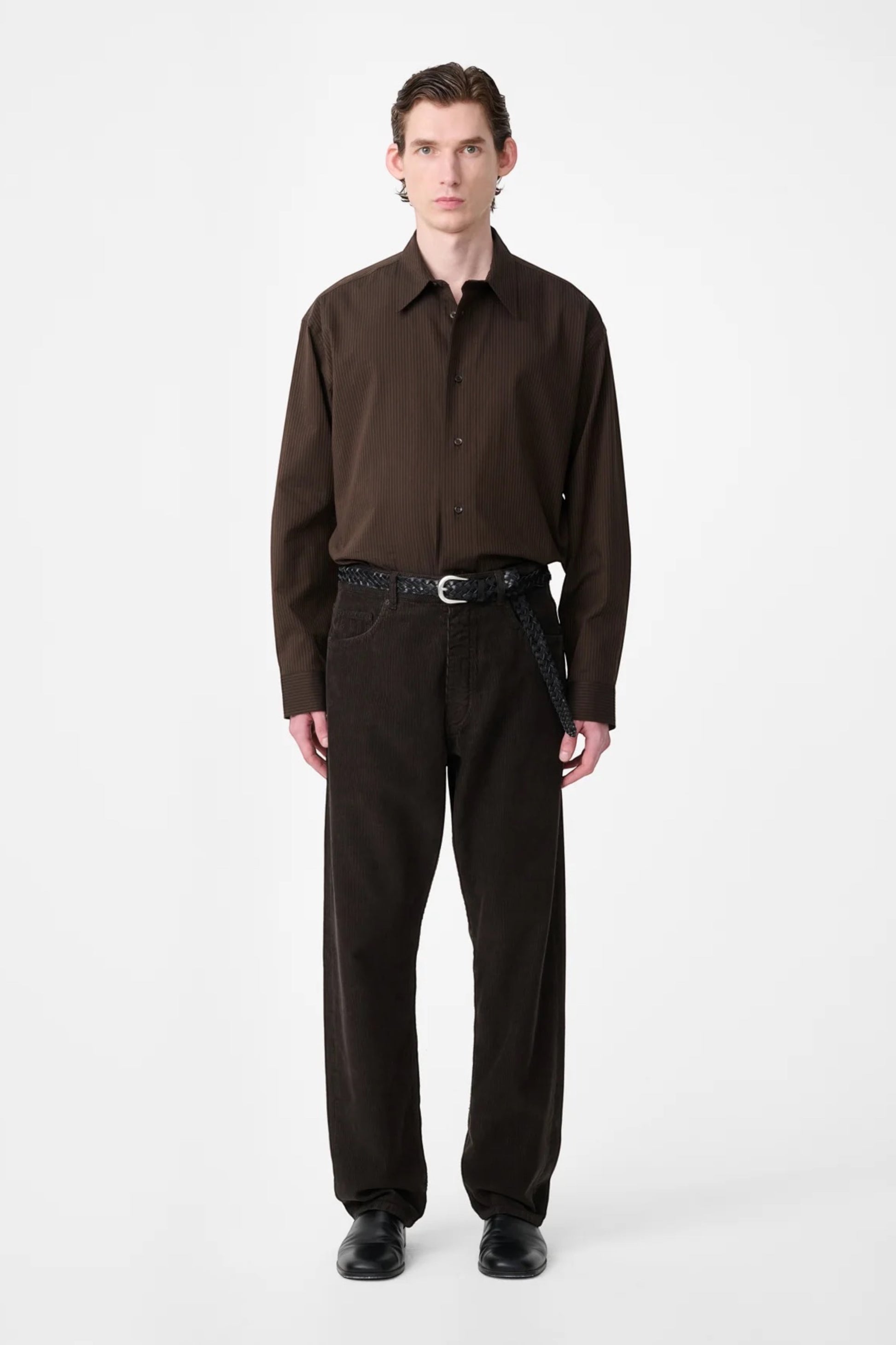 STUDIO NICHOLSON Hal Shirt Malt Stripe | Chemise Coton Premium | Edgar Bdx