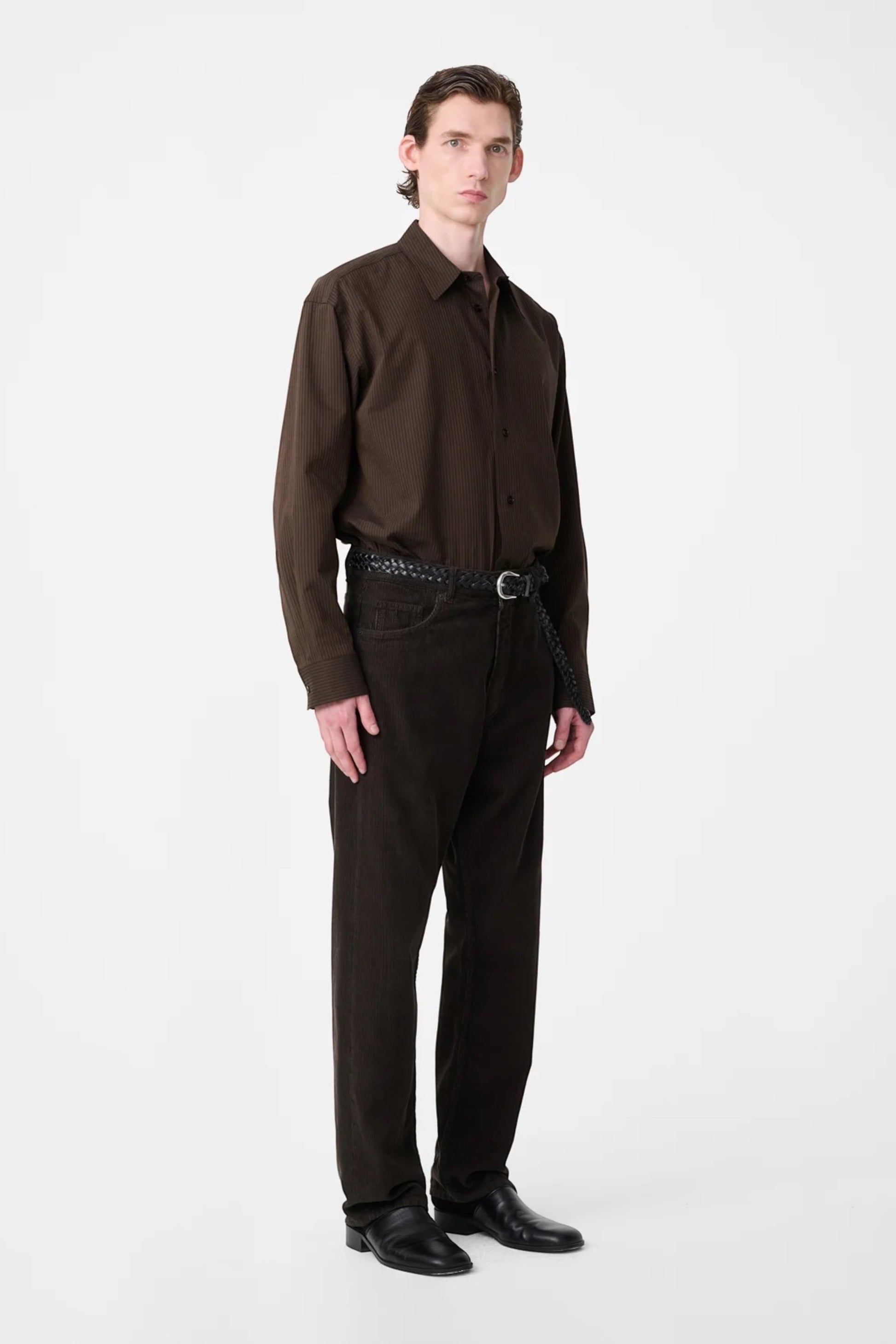 STUDIO NICHOLSON Hal Shirt Malt Stripe | Chemise Coton Premium | Edgar Bdx