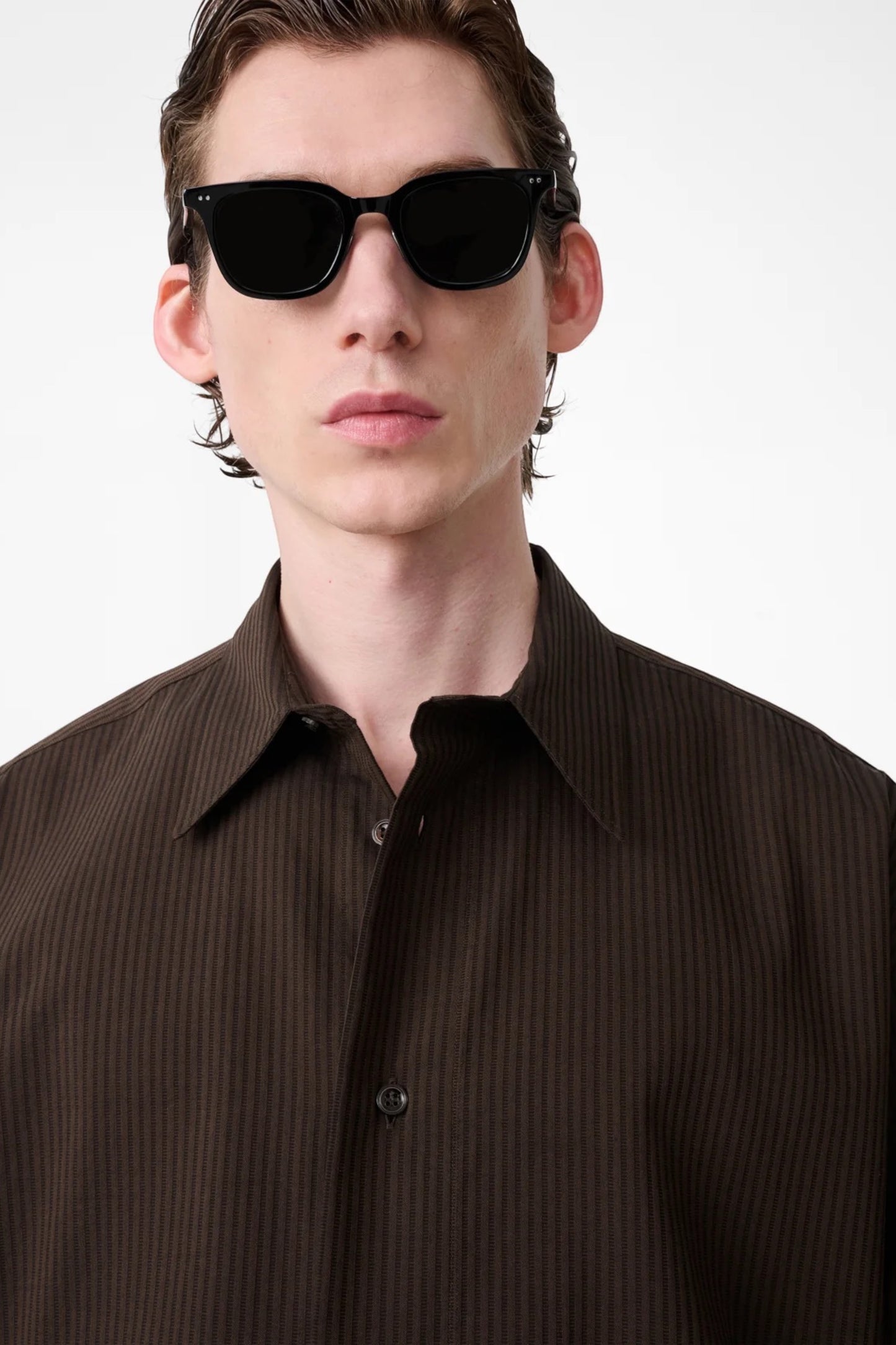 STUDIO NICHOLSON Hal Shirt Malt Stripe | Chemise Coton Premium | Edgar Bdx