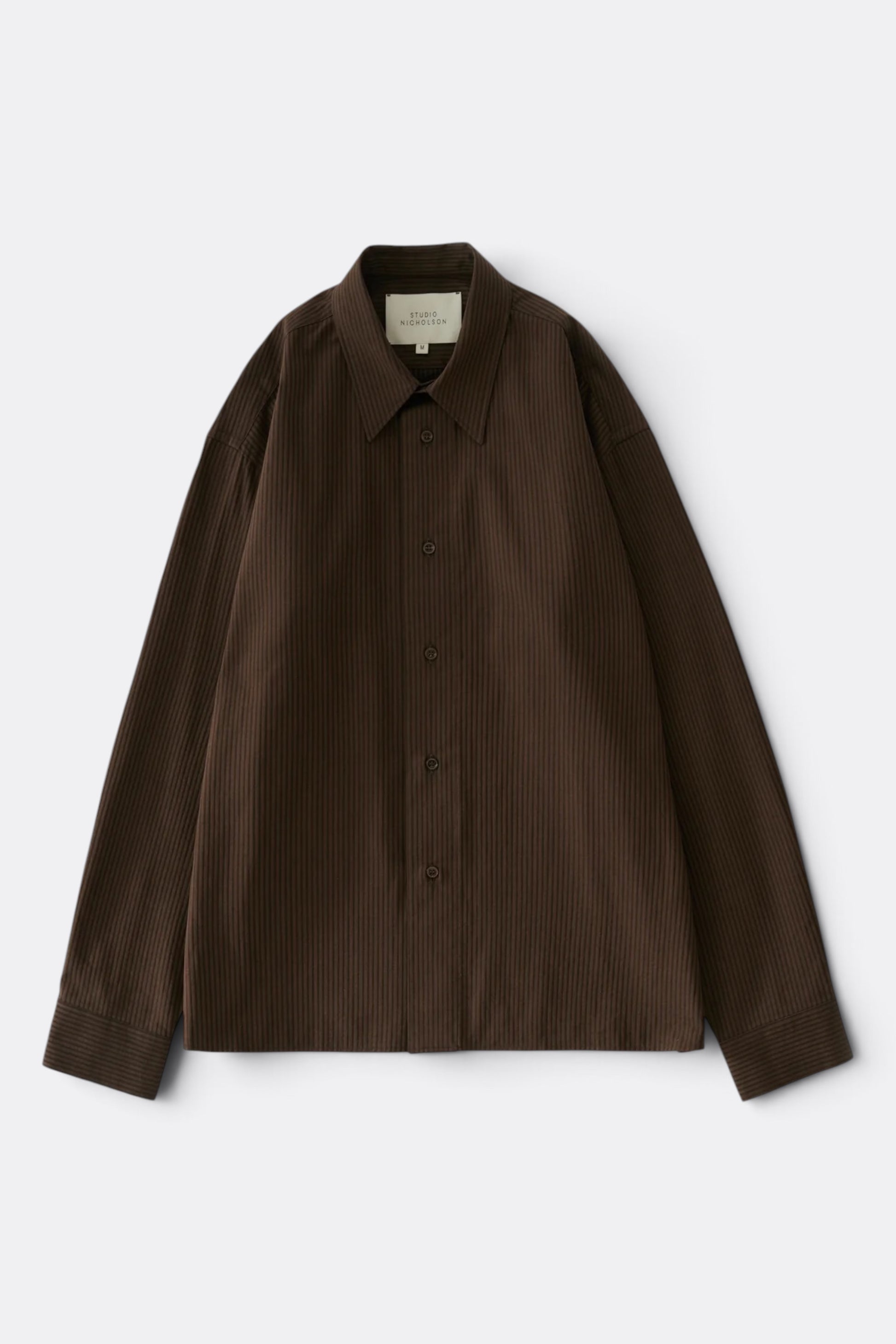 STUDIO NICHOLSON Hal Shirt Malt Stripe | Chemise Coton Premium | Edgar Bdx