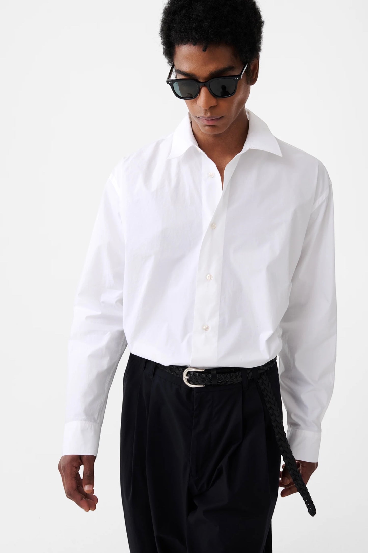 STUDIO NICHOLSON Hal Shirt Optic White | Chemise Coton Premium | Edgar Bdx