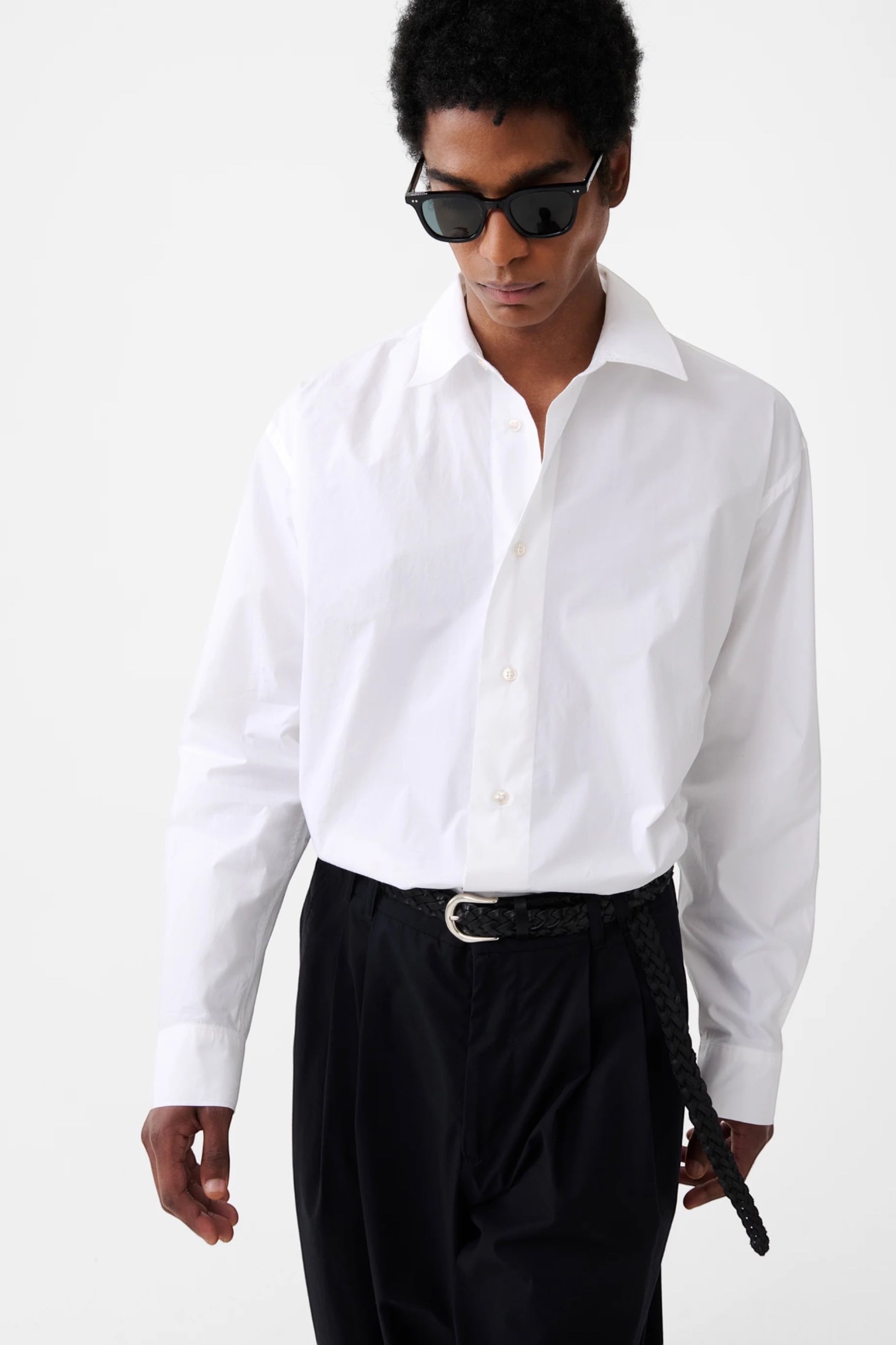 STUDIO NICHOLSON Hal Shirt Optic White | Chemise Coton Premium | Edgar Bdx