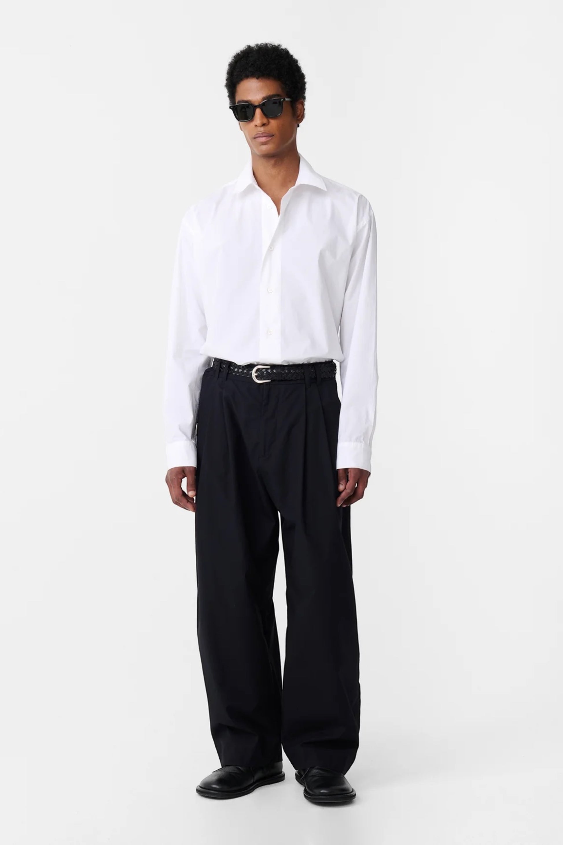 STUDIO NICHOLSON Hal Shirt Optic White | Chemise Coton Premium | Edgar Bdx