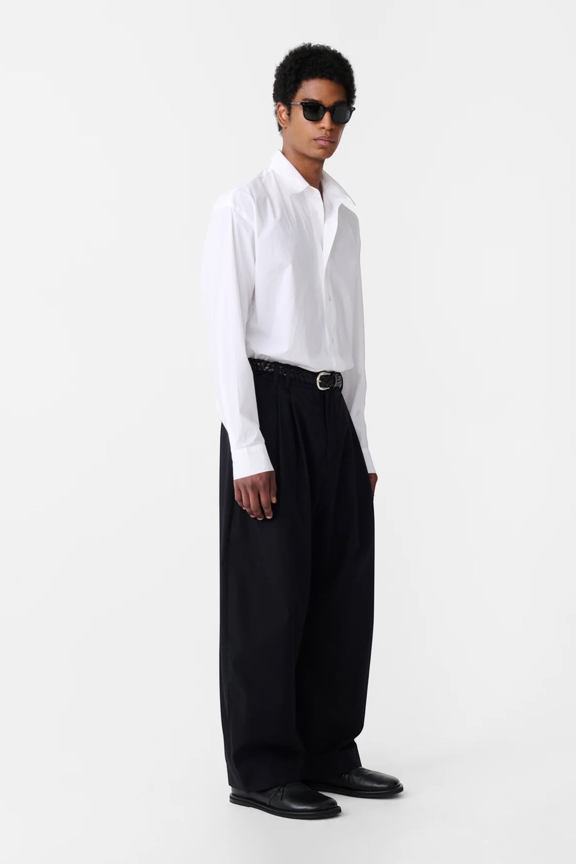 STUDIO NICHOLSON Hal Shirt Optic White | Chemise Coton Premium | Edgar Bdx