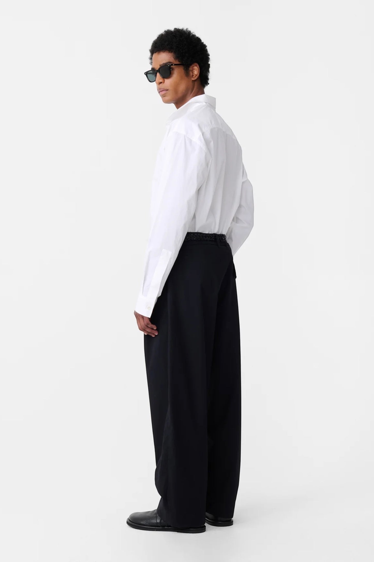 STUDIO NICHOLSON Hal Shirt Optic White | Chemise Coton Premium | Edgar Bdx