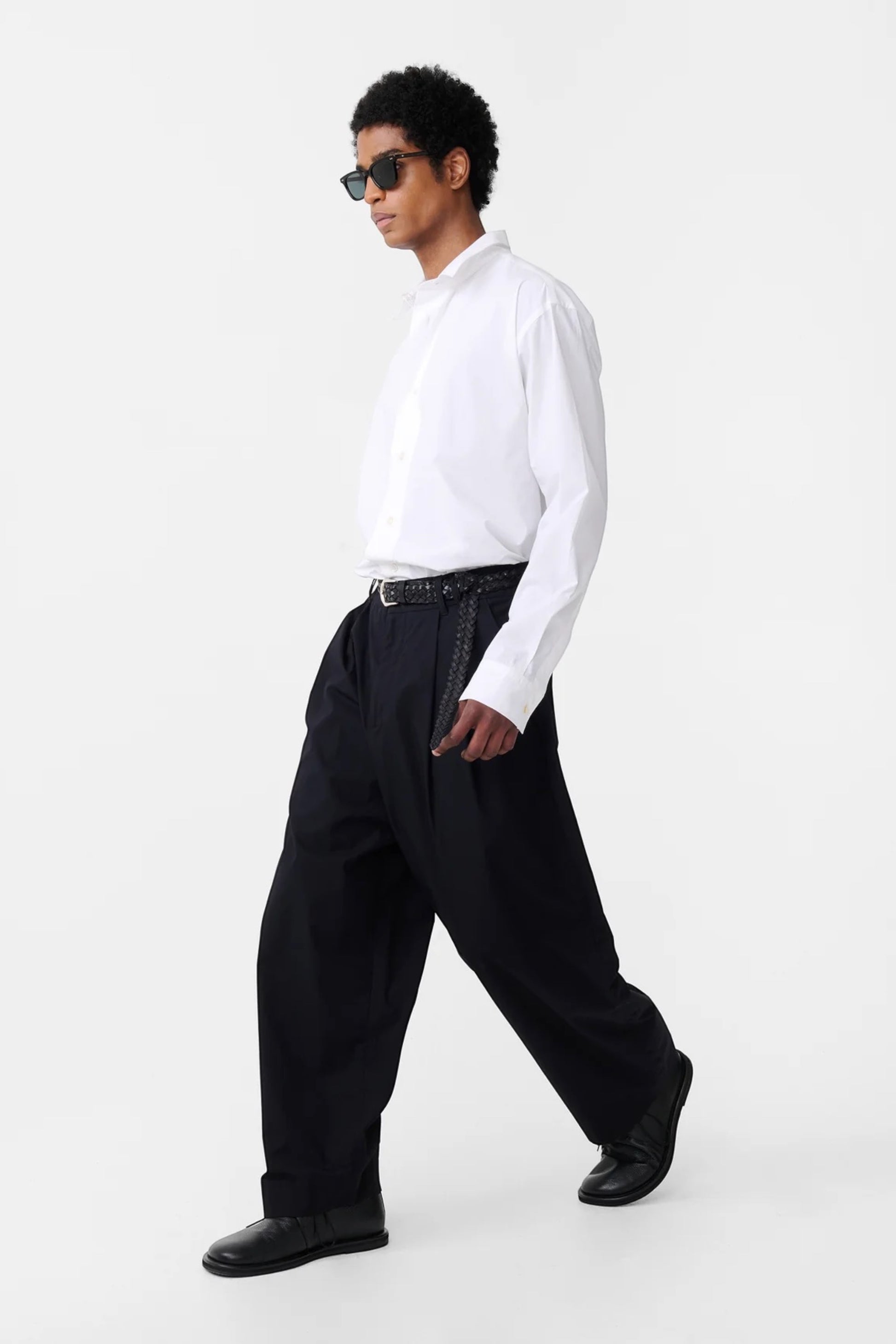 STUDIO NICHOLSON Hal Shirt Optic White | Chemise Coton Premium | Edgar Bdx
