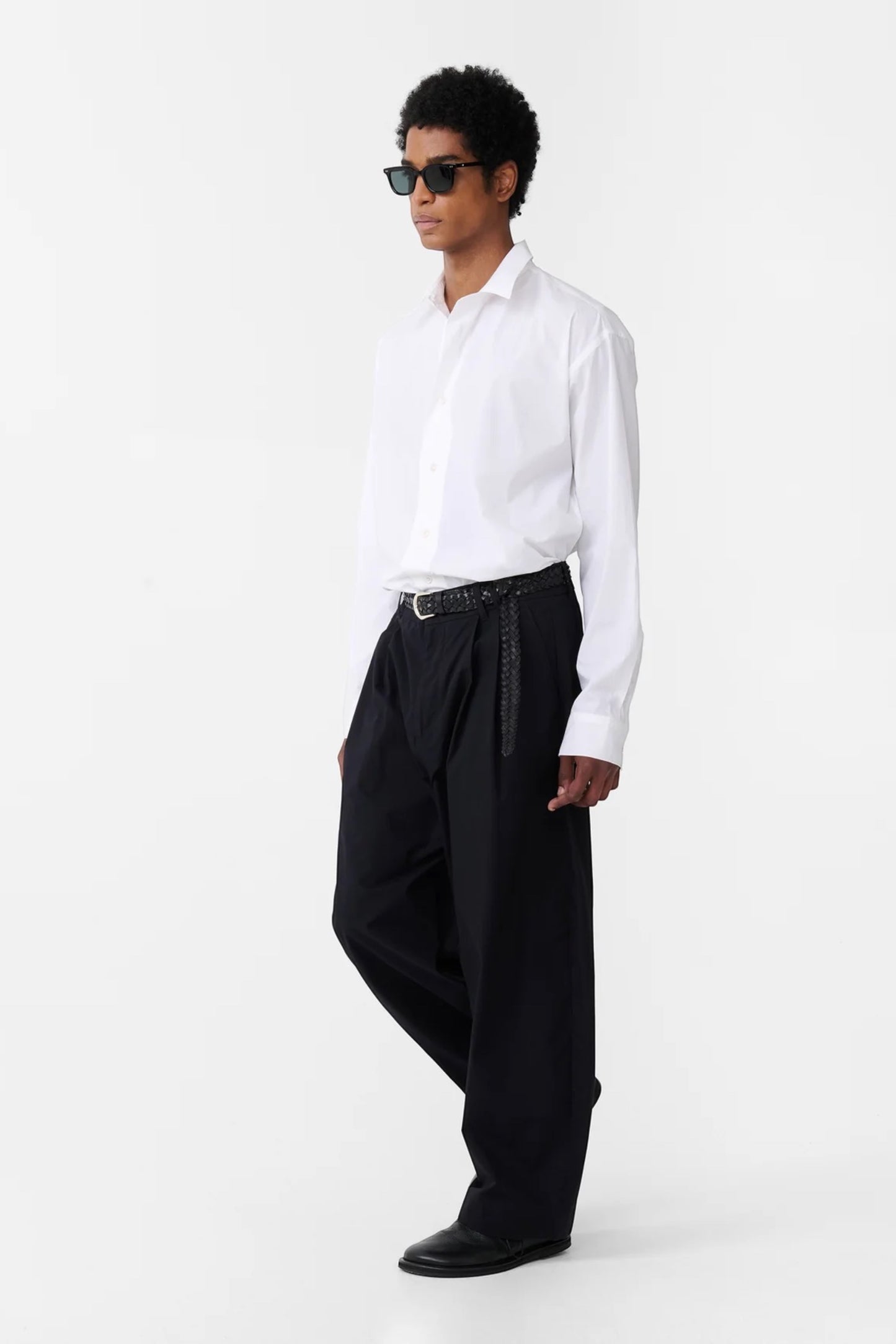 STUDIO NICHOLSON Hal Shirt Optic White | Chemise Coton Premium | Edgar Bdx