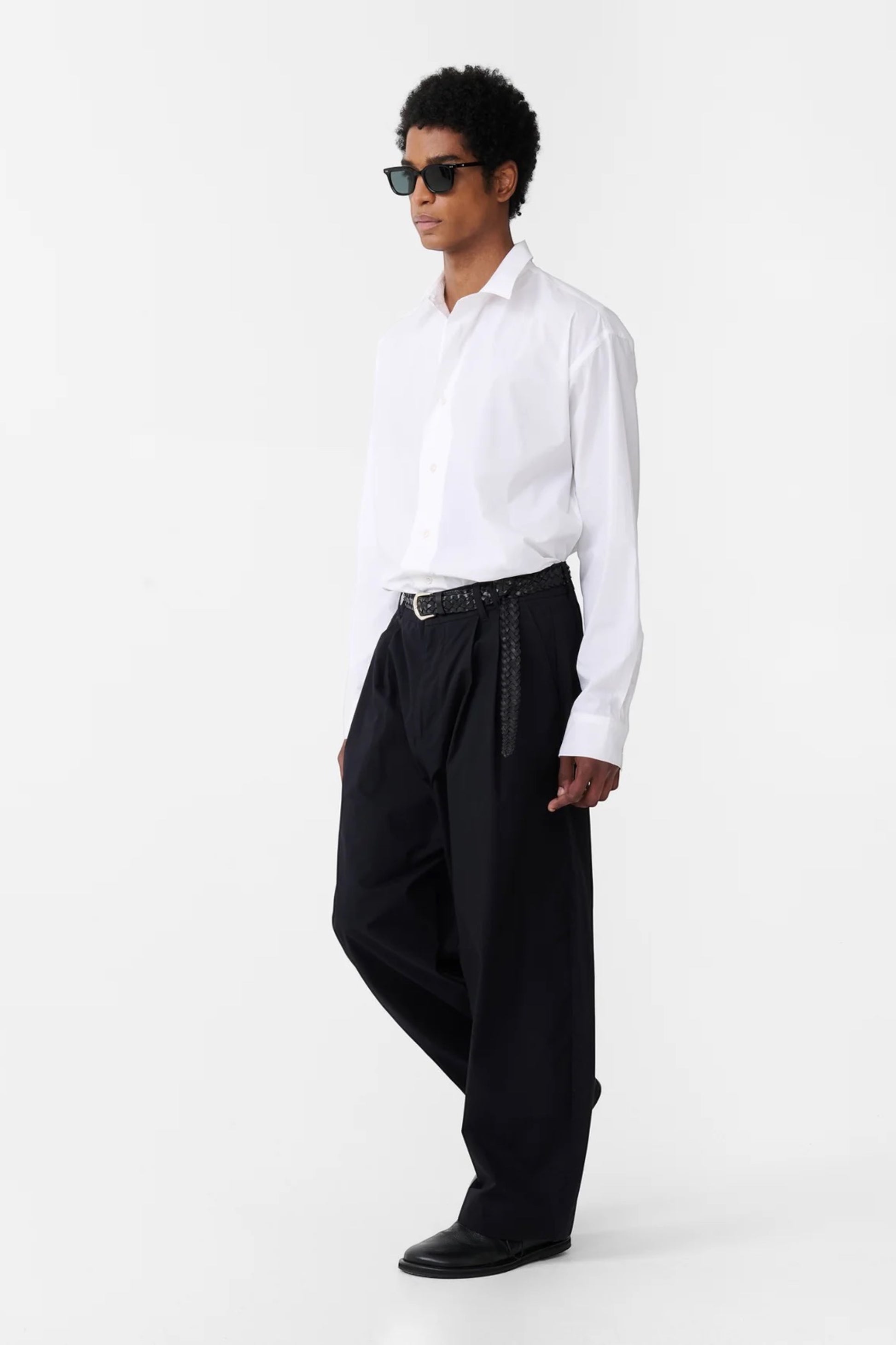 STUDIO NICHOLSON Hal Shirt Optic White | Chemise Coton Premium | Edgar Bdx