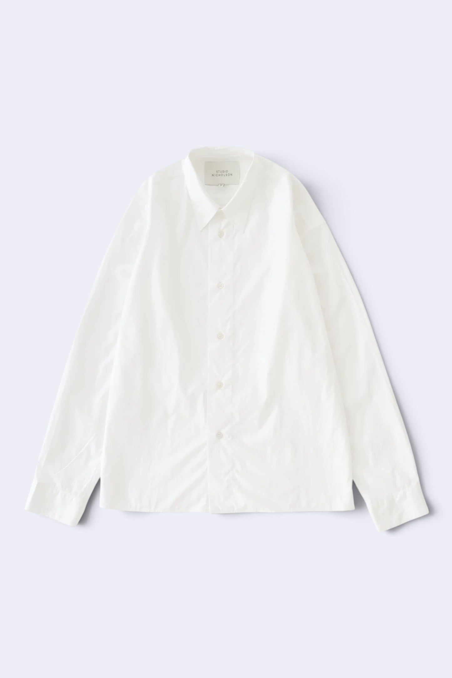 STUDIO NICHOLSON Hal Shirt Optic White | Chemise Coton Premium | Edgar Bdx