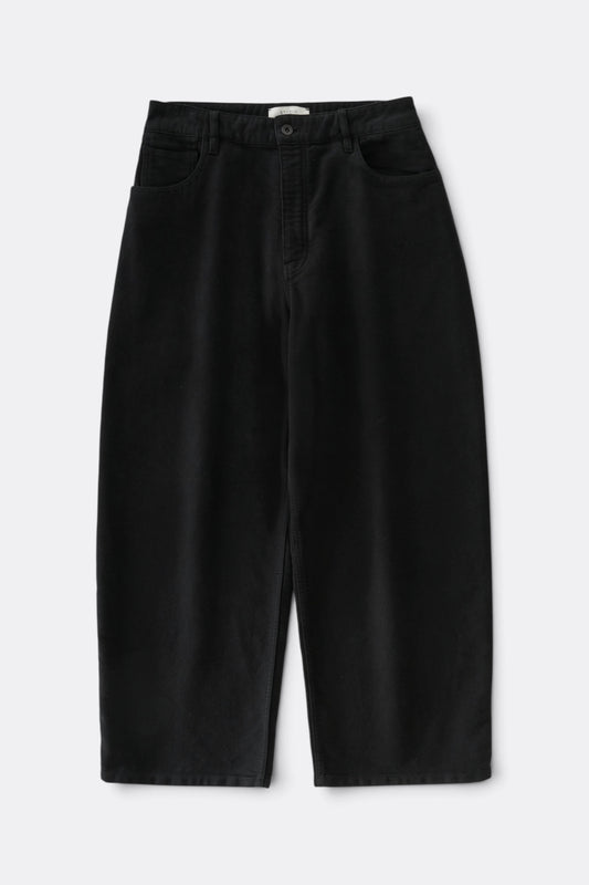 STUDIO NICHOLSON Paolo Moleskin Wide Leg Pant Black | Edgar Bdx