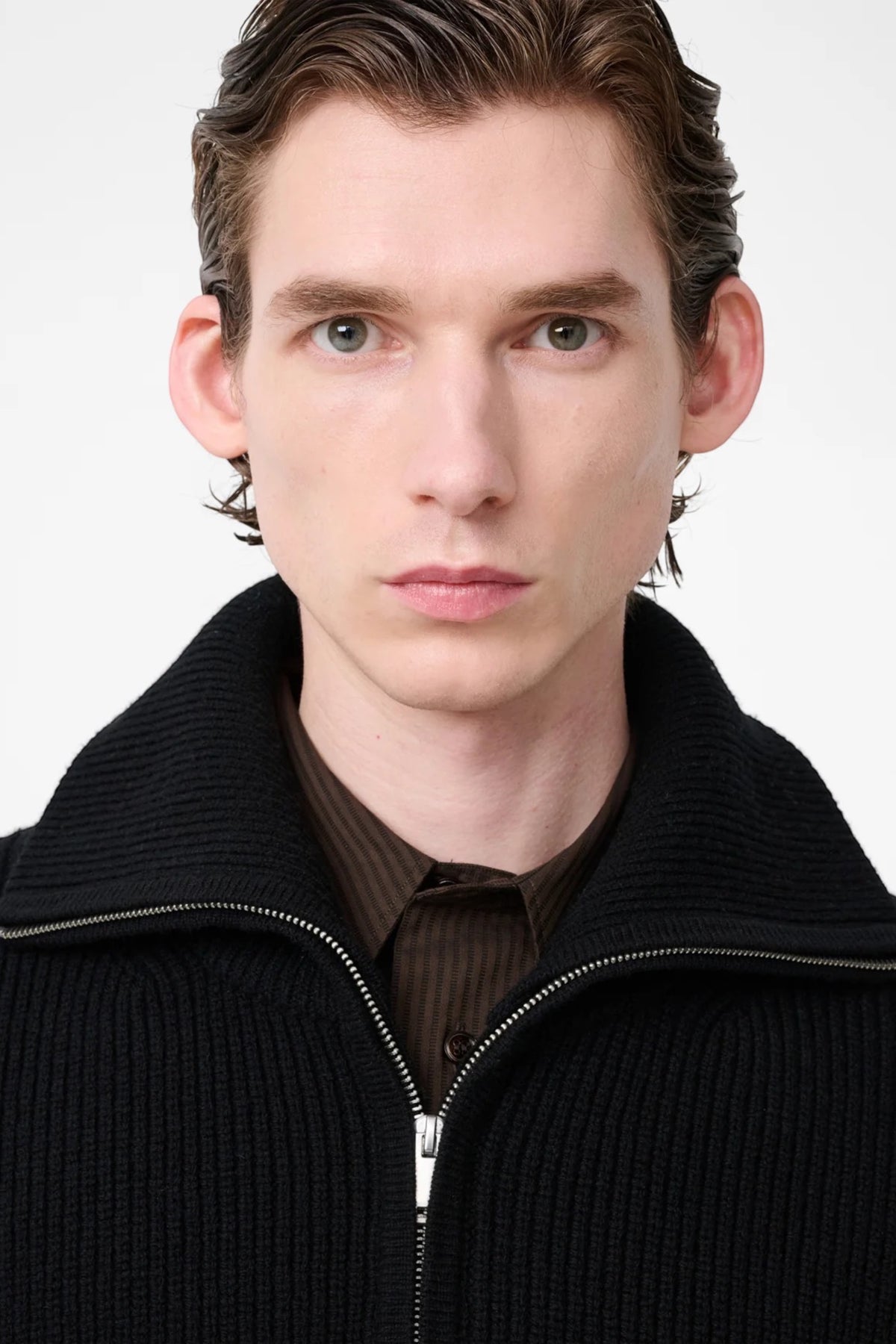 STUDIO NICHOLSON Sandos Knit Black | Pull Mérinos RWS | Edgar Bdx