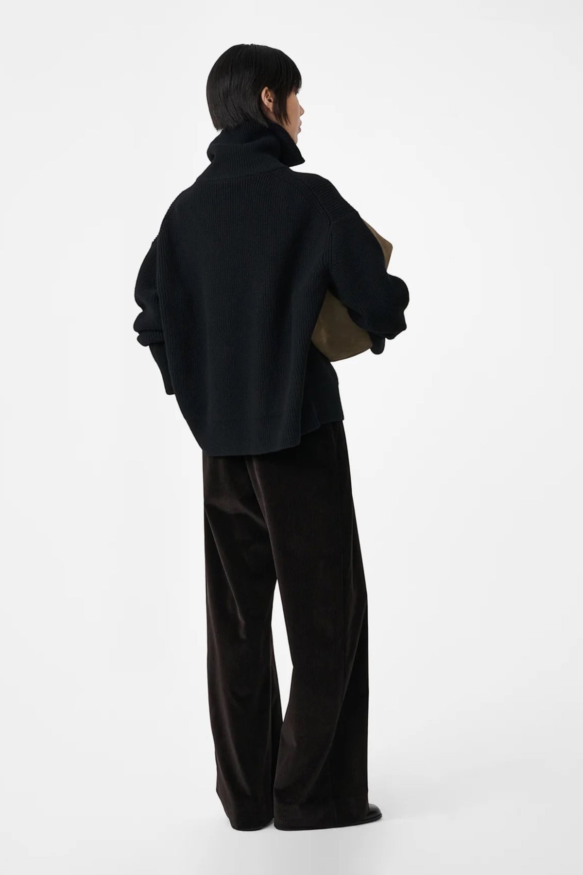 STUDIO NICHOLSON Sandos Knit Black | Pull Mérinos RWS | Edgar Bdx