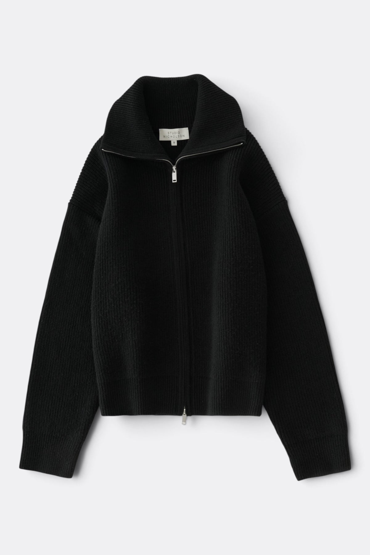STUDIO NICHOLSON Sandos Knit Black | Pull Mérinos RWS | Edgar Bdx
