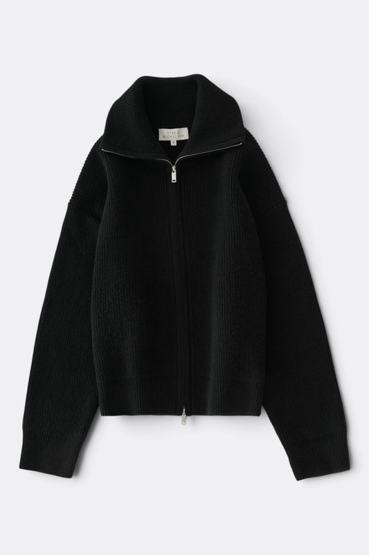 STUDIO NICHOLSON Sandos Knit Black | Pull Mérinos RWS | Edgar Bdx