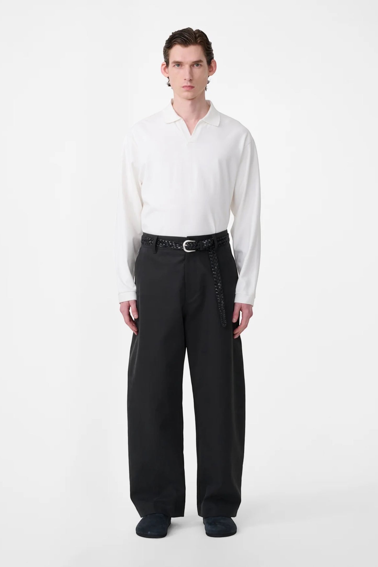 STUDIO NICHOLSON Sudds Long Sleeve Jersey Parchment | T-Shirt Coton Premium | Edgar Bdx