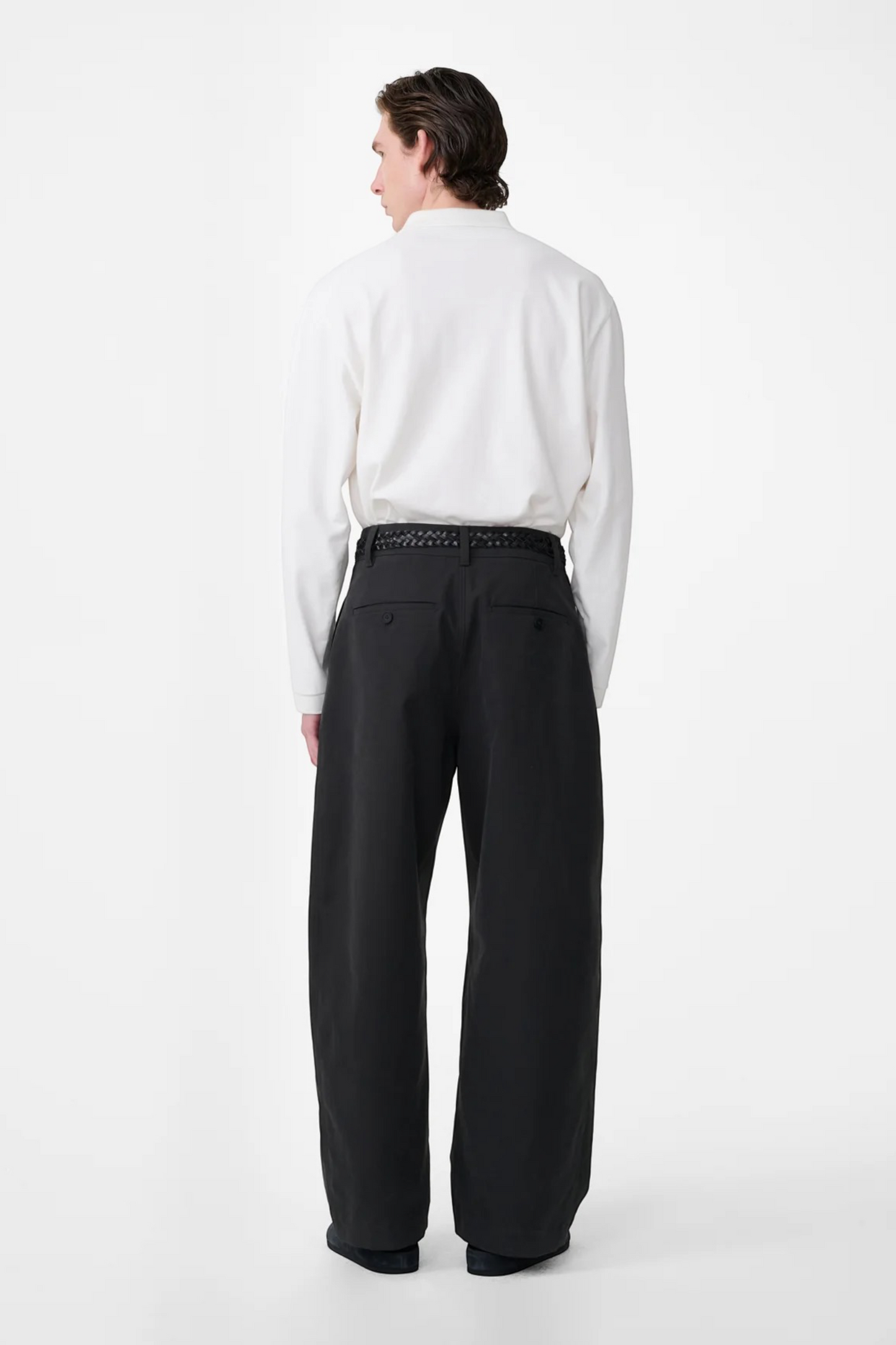 STUDIO NICHOLSON Sudds Long Sleeve Jersey Parchment | T-Shirt Coton Premium | Edgar Bdx