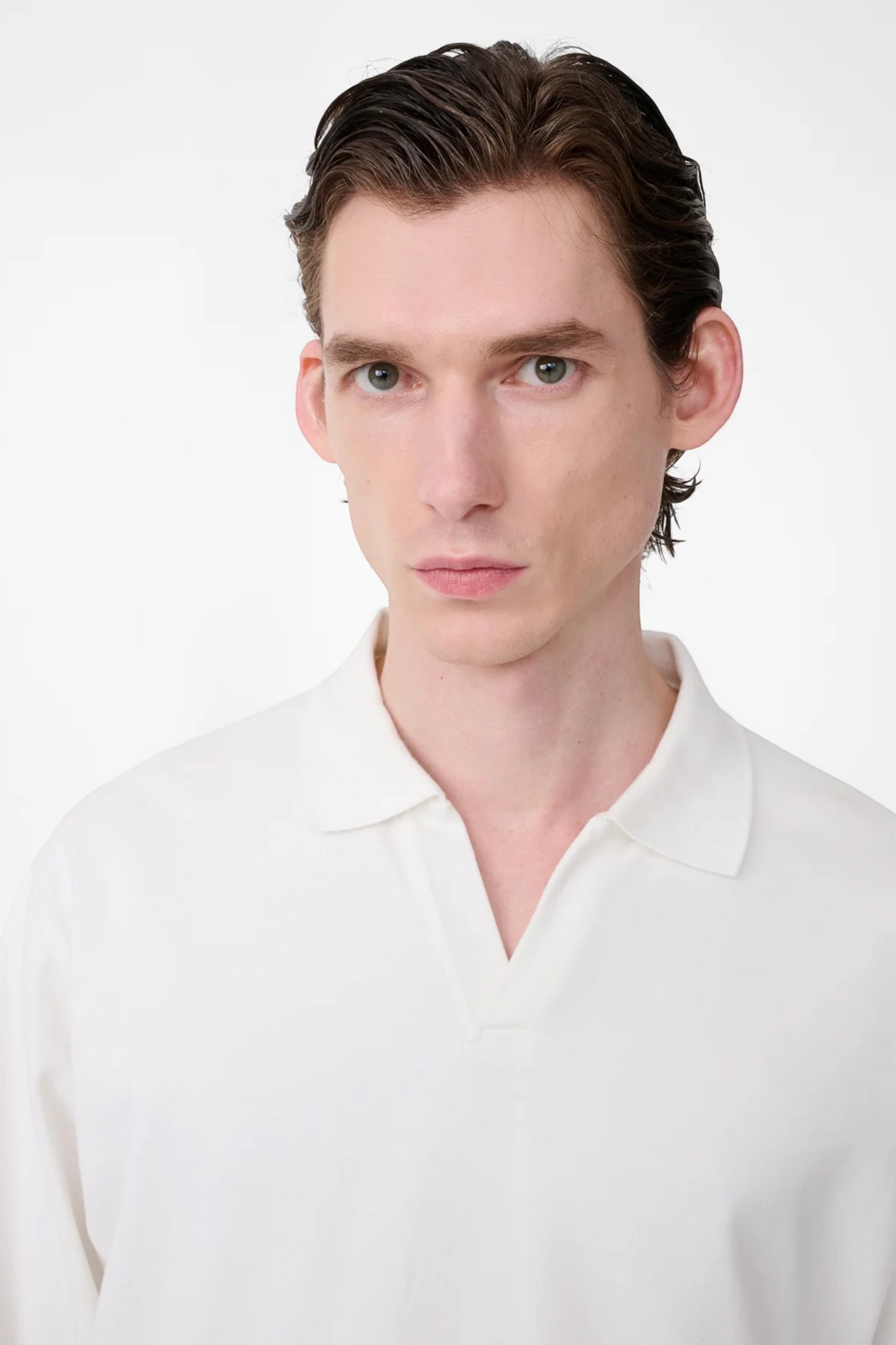 STUDIO NICHOLSON Sudds Long Sleeve Jersey Parchment | T-Shirt Coton Premium | Edgar Bdx
