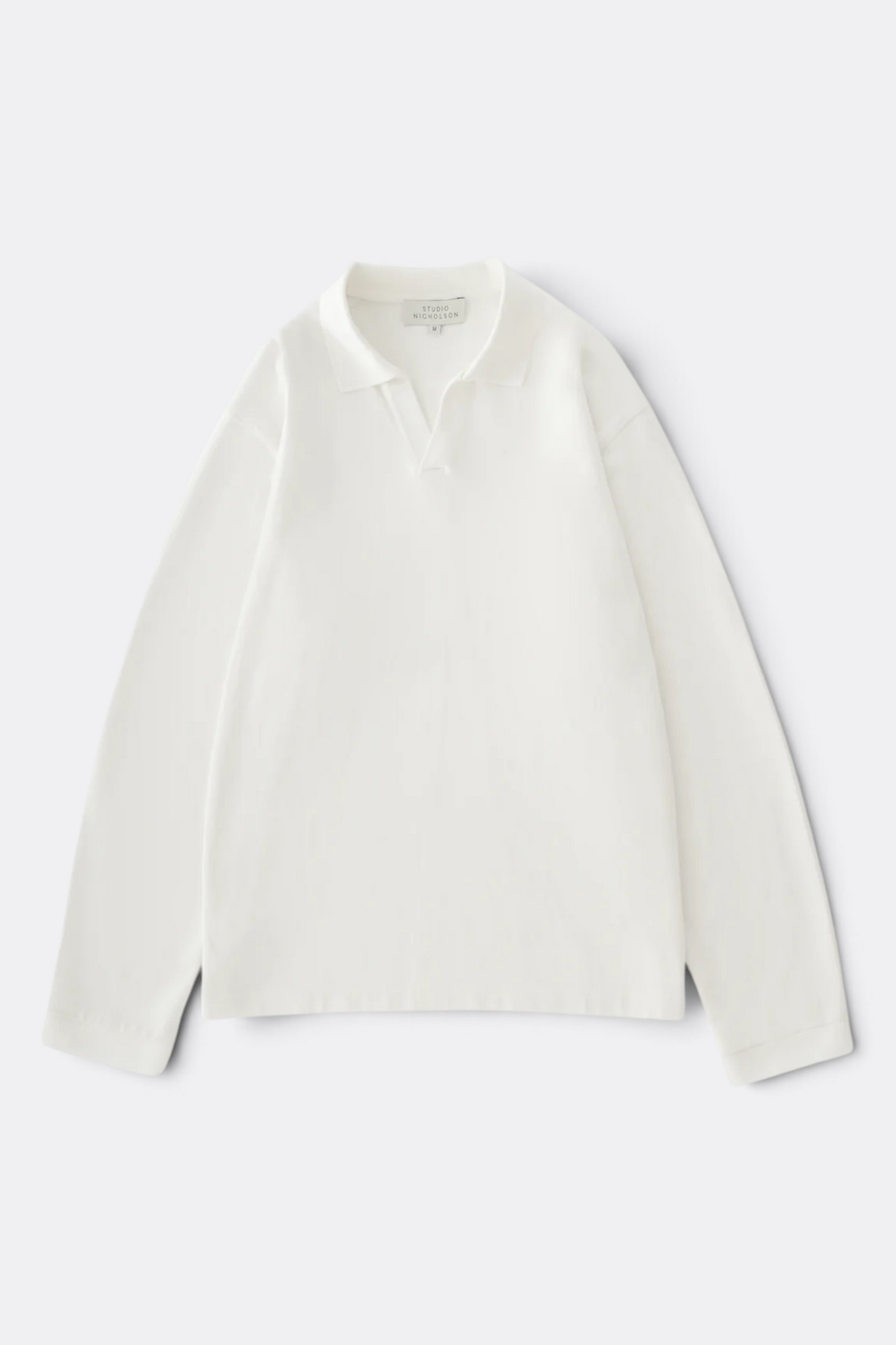 STUDIO NICHOLSON Sudds Long Sleeve Jersey Parchment | T-Shirt Coton Premium | Edgar Bdx