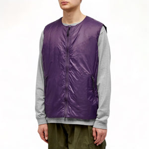 Taion x Beams Lights - Reversible China Button Inner Down Vest (Black / Purple)