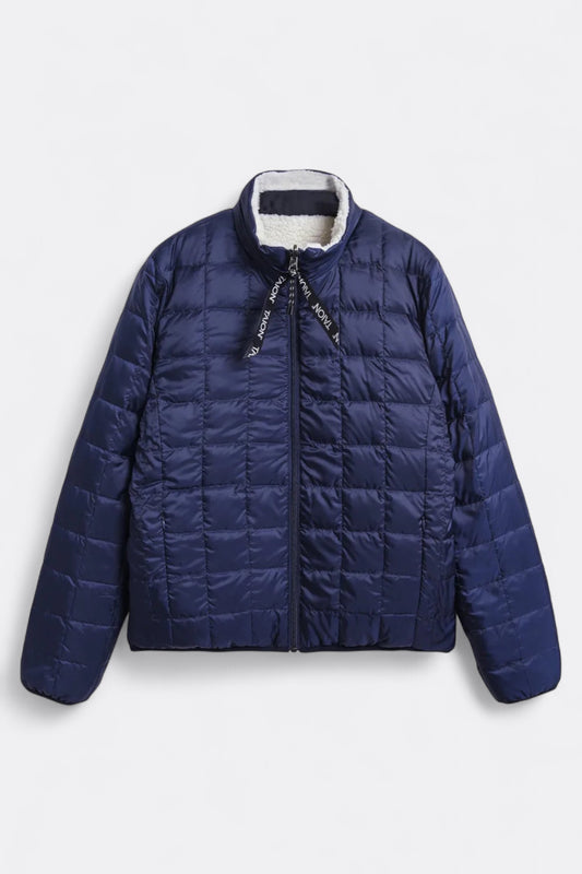 Taion - Down × Boa Reversible Down Vest (Navy / Ivory)
