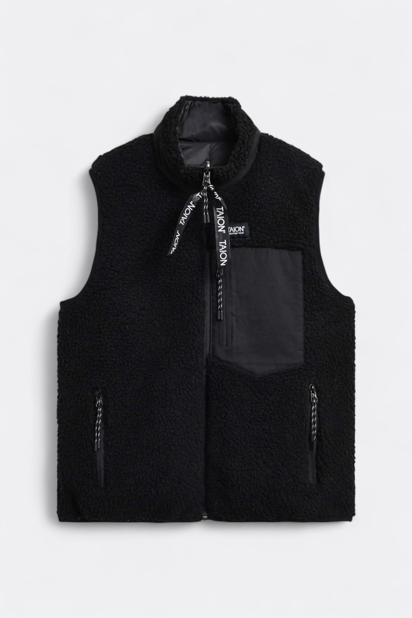 Taion - Down × Boa Reversible Down Vest (Black / Black)