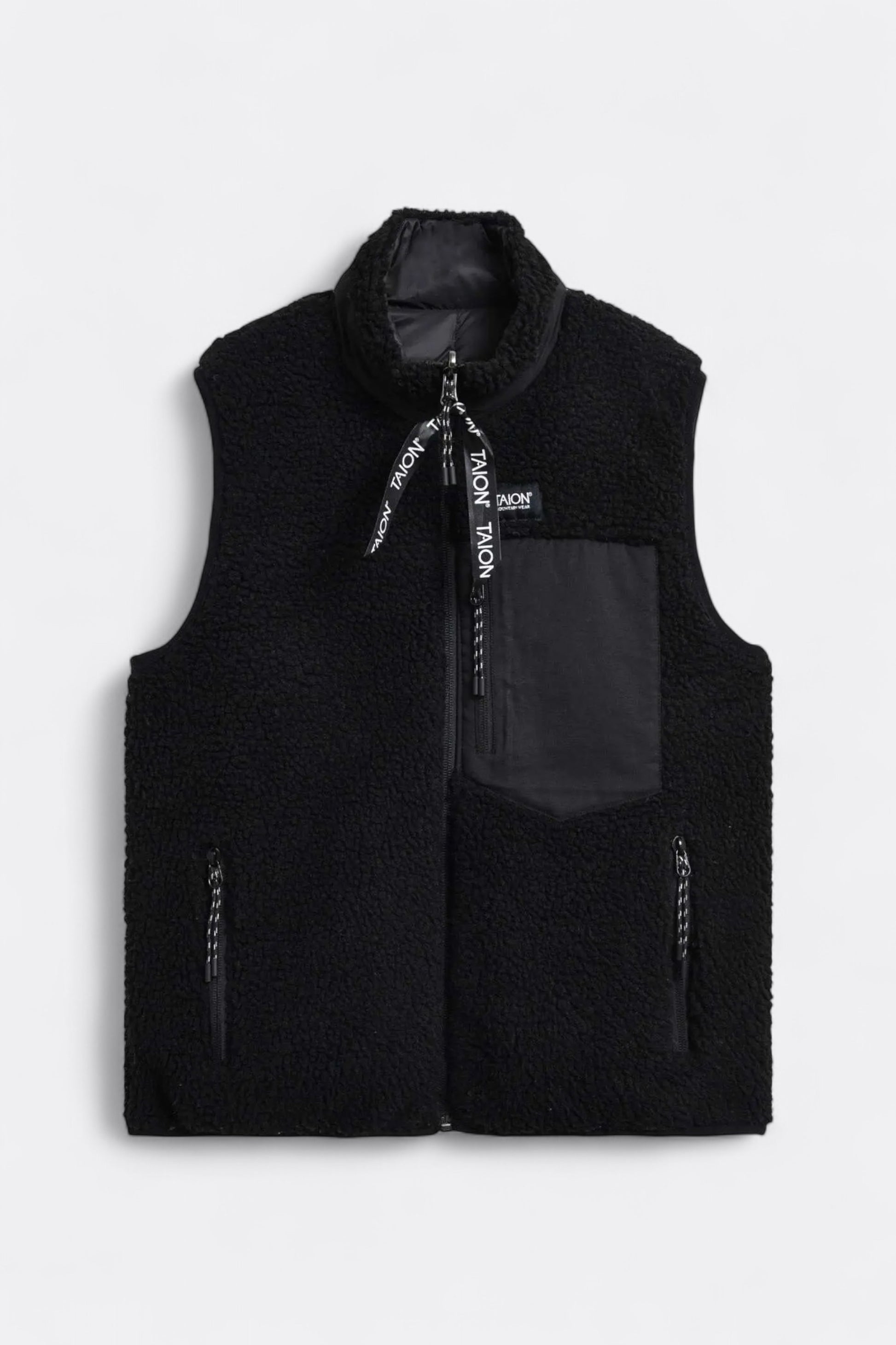 Taion - Down × Boa Reversible Down Vest (Black / Black)