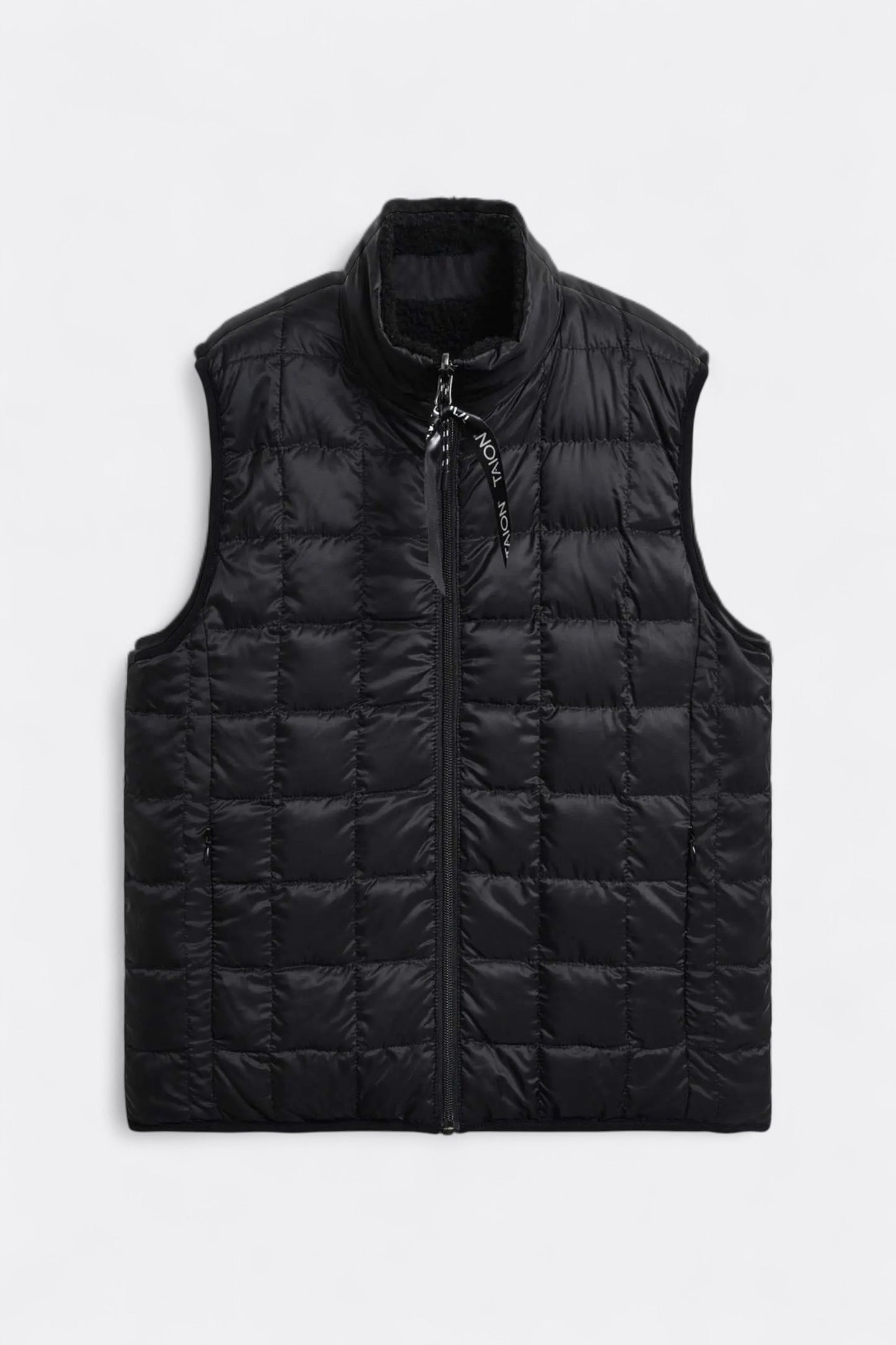 Taion - Down × Boa Reversible Down Vest (Black / Black)