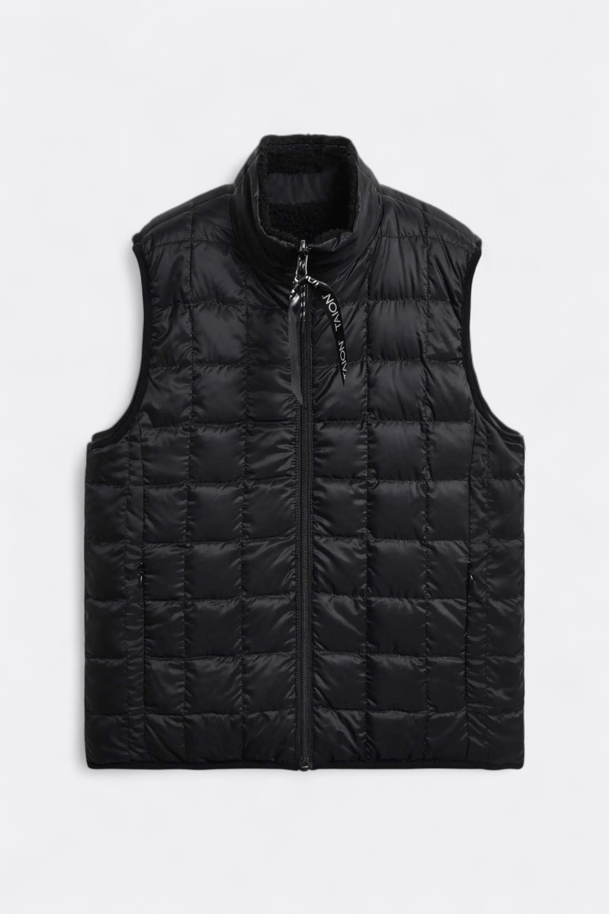 Taion - Down × Boa Reversible Down Vest (Black / Black)