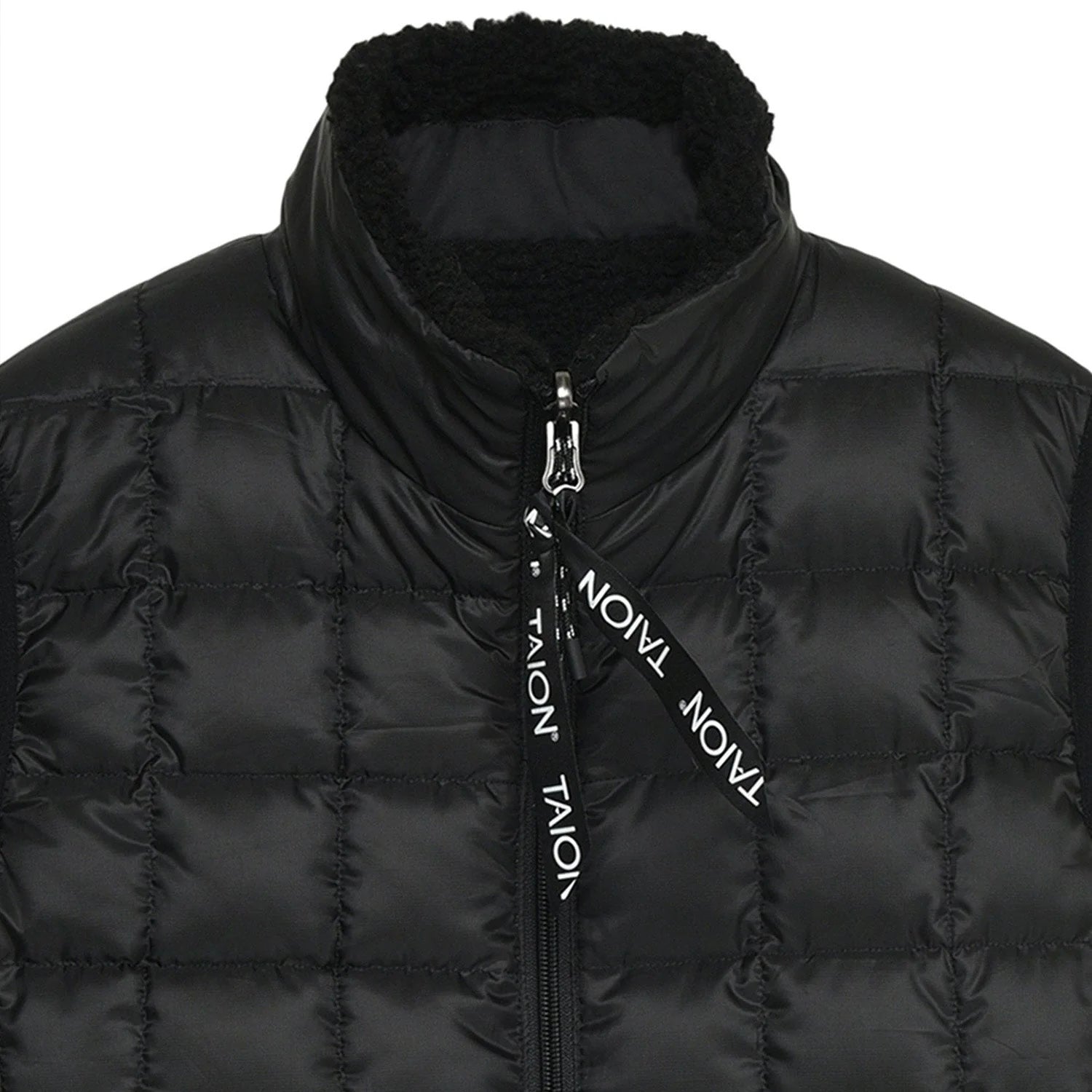 Taion -  Down × Boa Reversible Vest (Navy / Ivory)