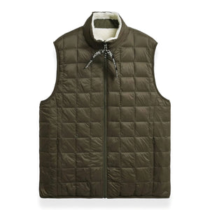 Taion - Down × Boa Reversible Vest (Olive / Ivory)