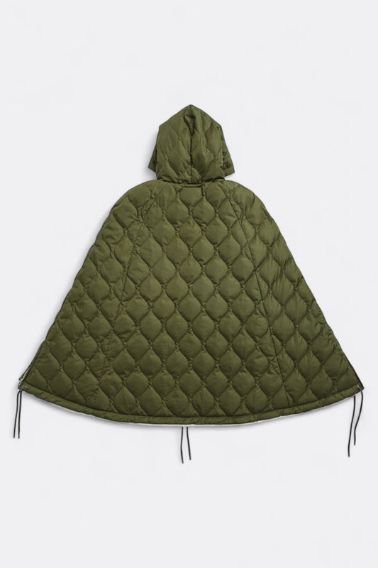 TAION - Military Down Cape (Dark Olive / Cream)