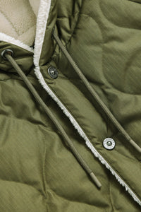 Taion - Military Down Cape (Dark Olive / Cream)
