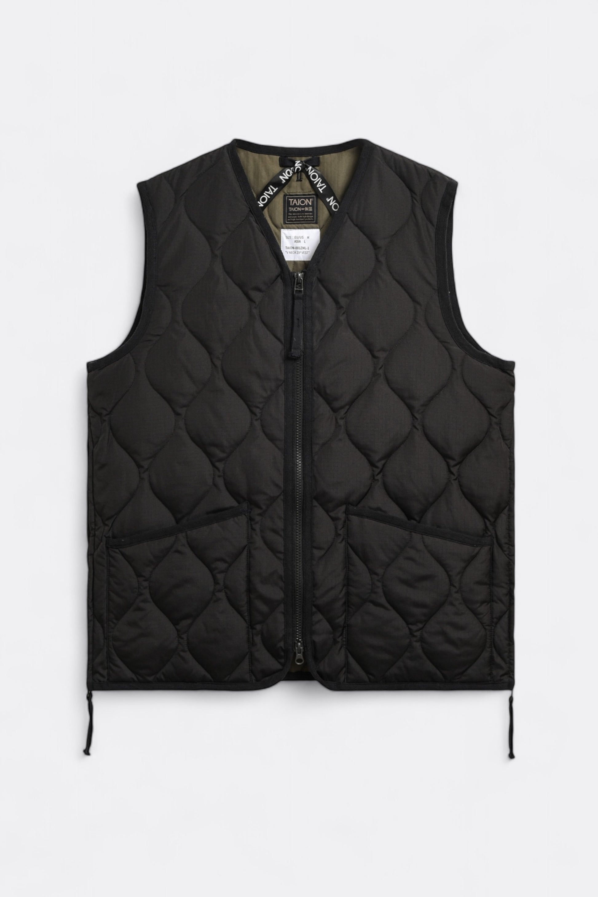 Veste Gilet Militaire Taion - Military Zip V Neck Down Vest (Olive)