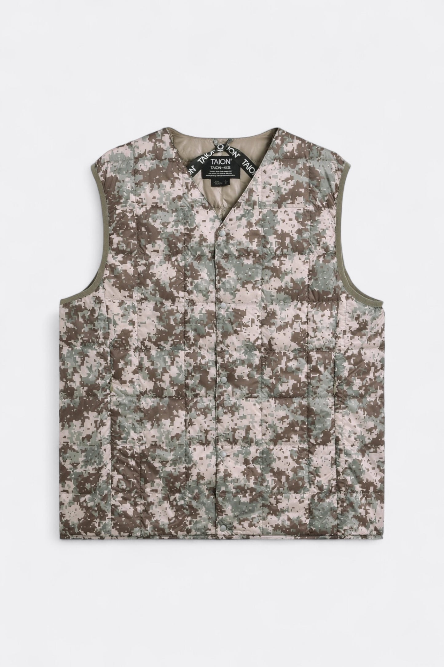 Taion - V-Neck Down Vest (Digital Camo)