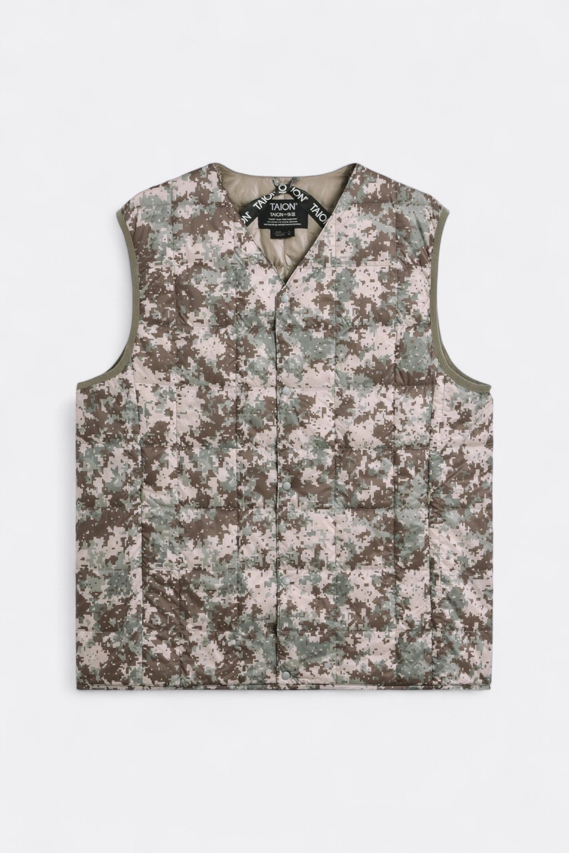 Taion - V-Neck Down Vest (Digital Camo)
