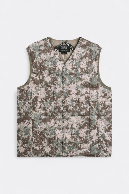 Taion - V-Neck Down Vest (Digital Camo)