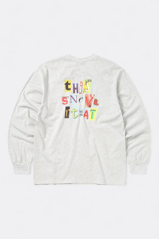 Thisisneverthat - Cutout Letters L/S Tee (Oatmeal)