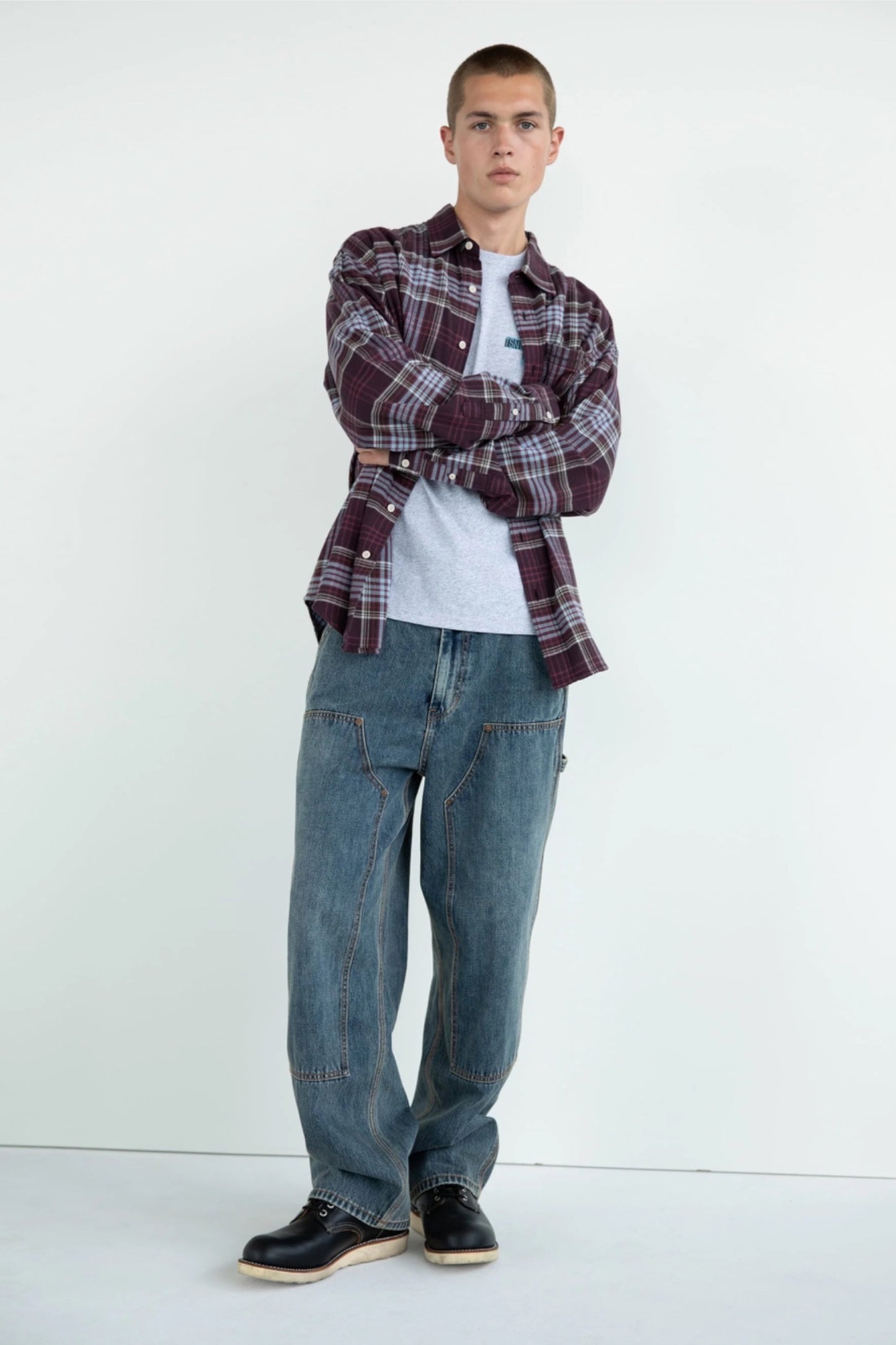 thisisneverthat - Denim Double Knee Pant (Washed Blue)