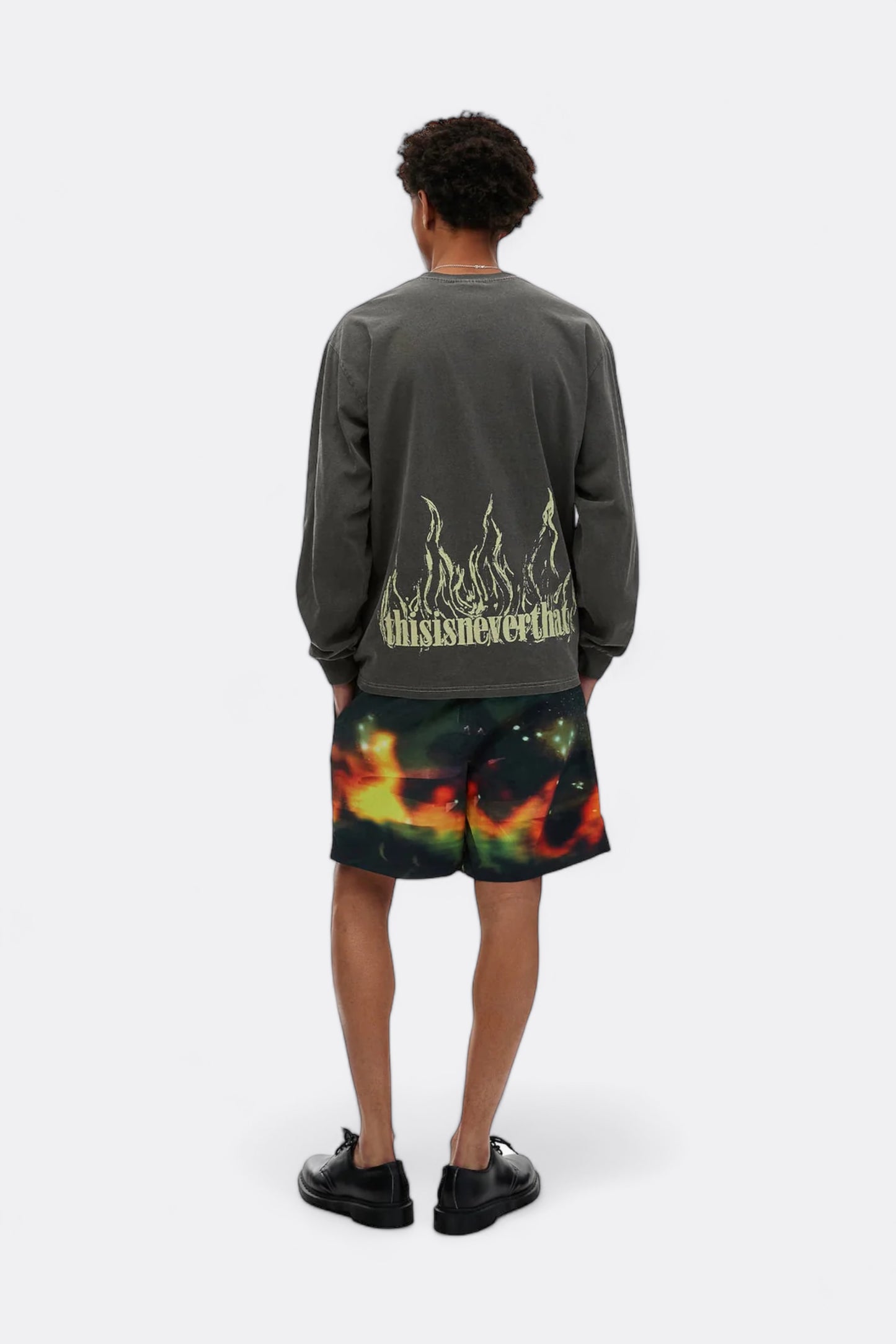 thisisneverthat - Flame Onyx L/S Tee (Charcoal)