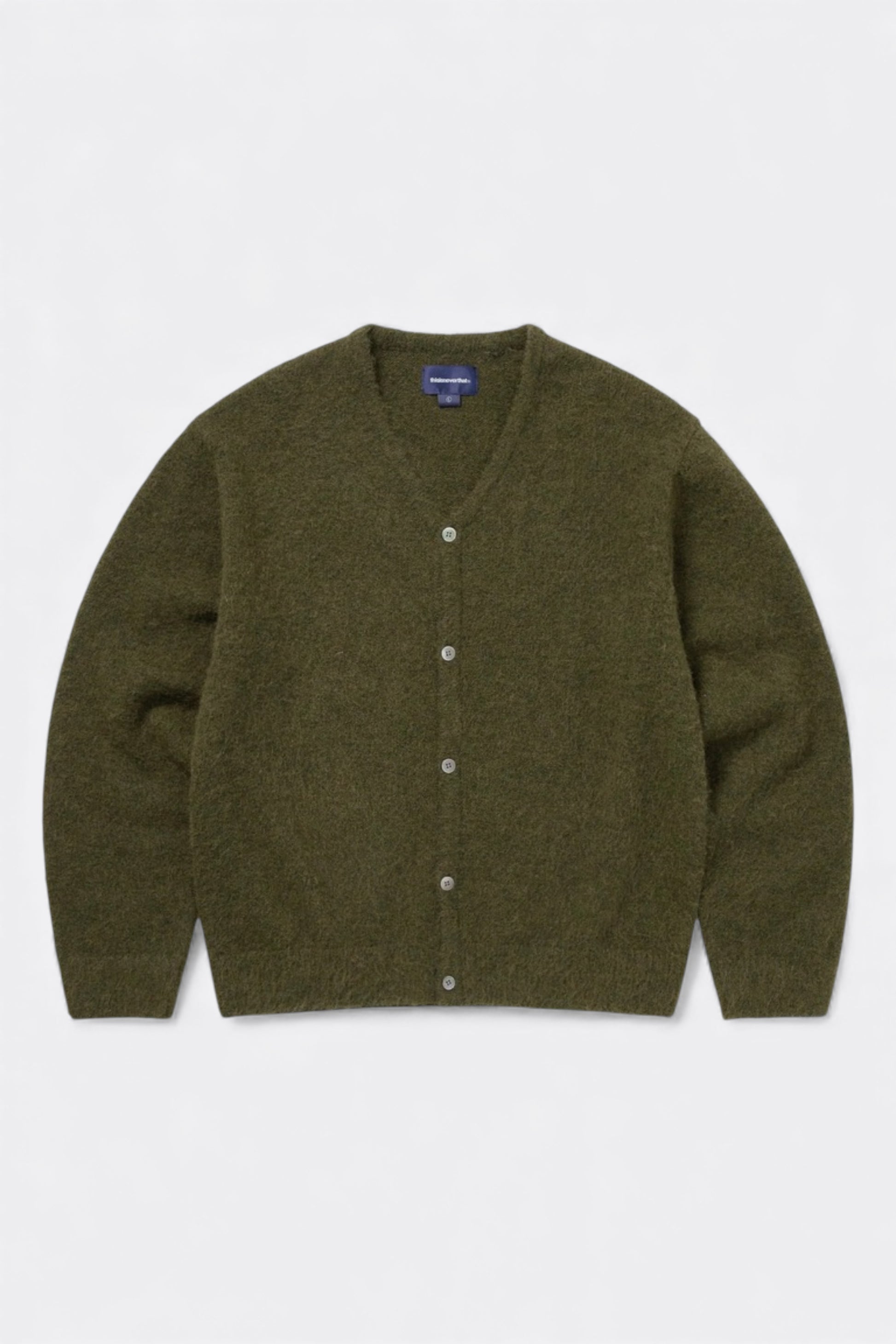 thisisneverthat - Hairy Knit Cardigan (Olive Green)