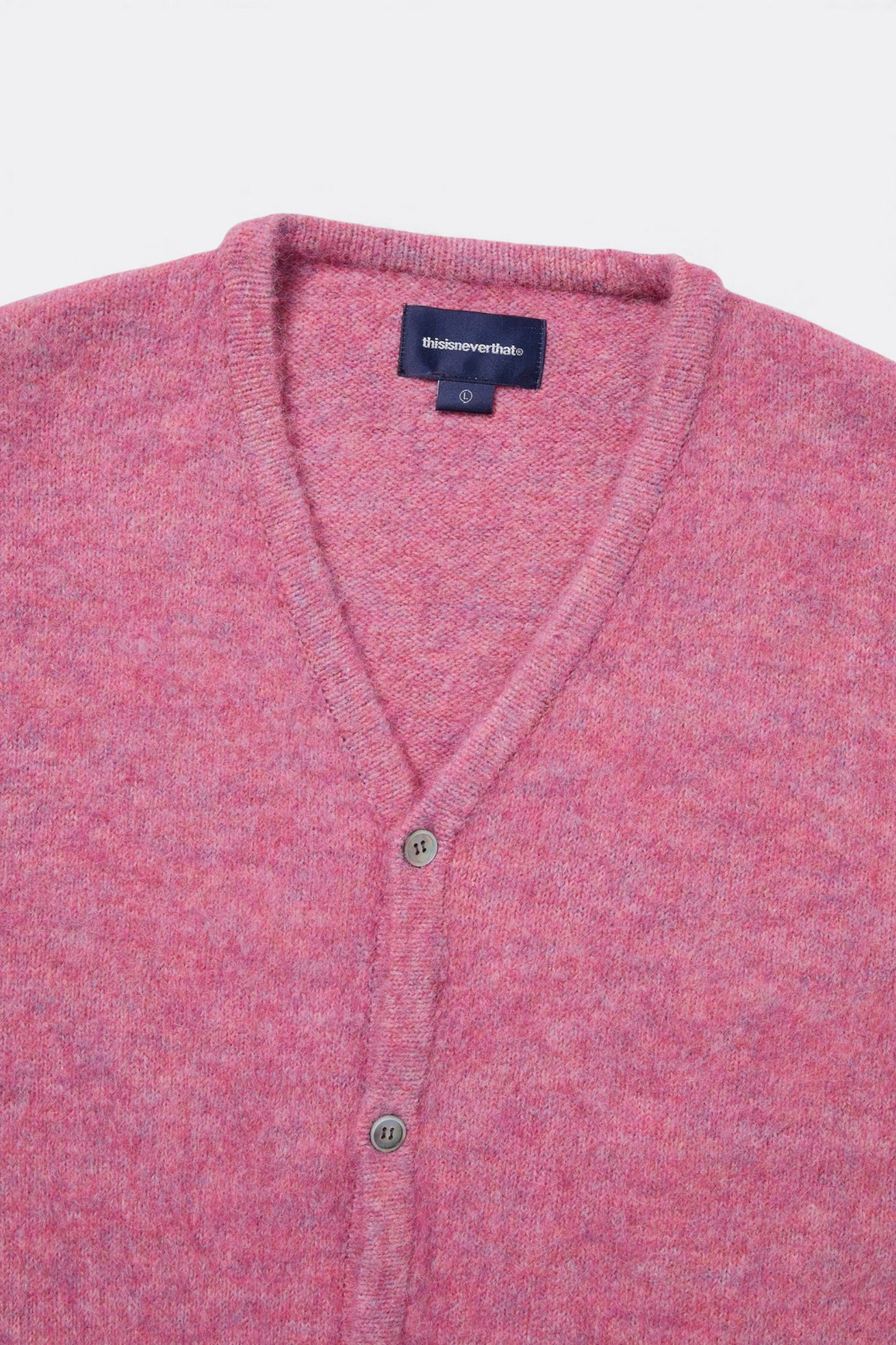 thisisneverthat - Hairy Knit Cardigan (Pink)