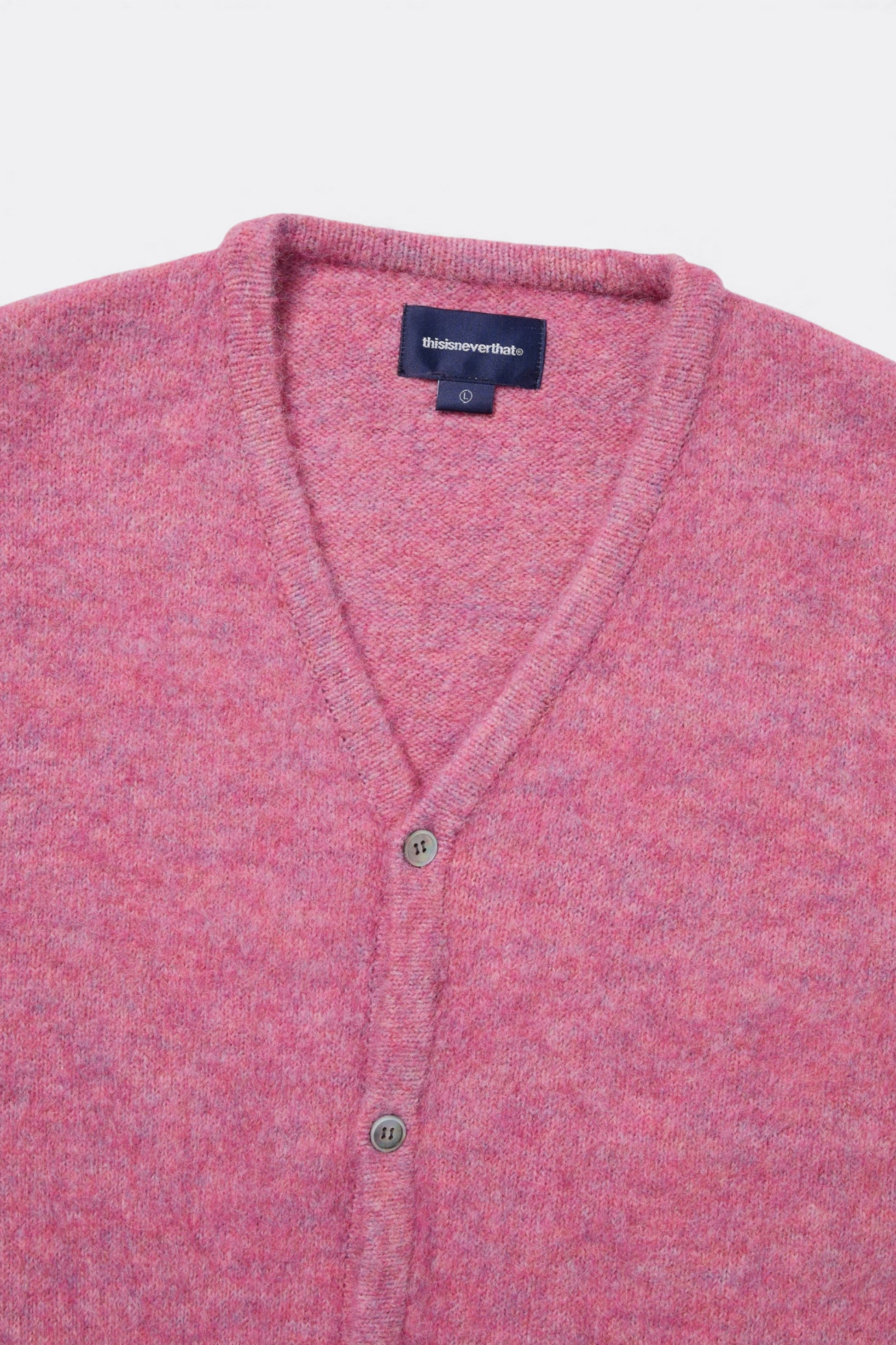 thisisneverthat - Hairy Knit Cardigan (Pink)