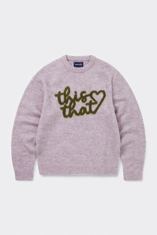 thisisneverthat - Heart Logo knit Sweater (Lavender)