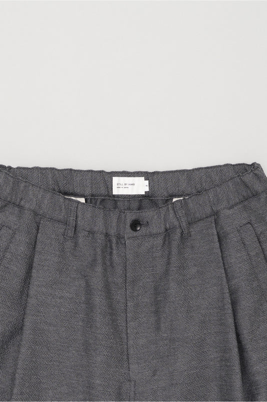 Still By Hand - Pantalon Couleurs Mélangées 1 Pince (Grey) | Pantalon Japonais