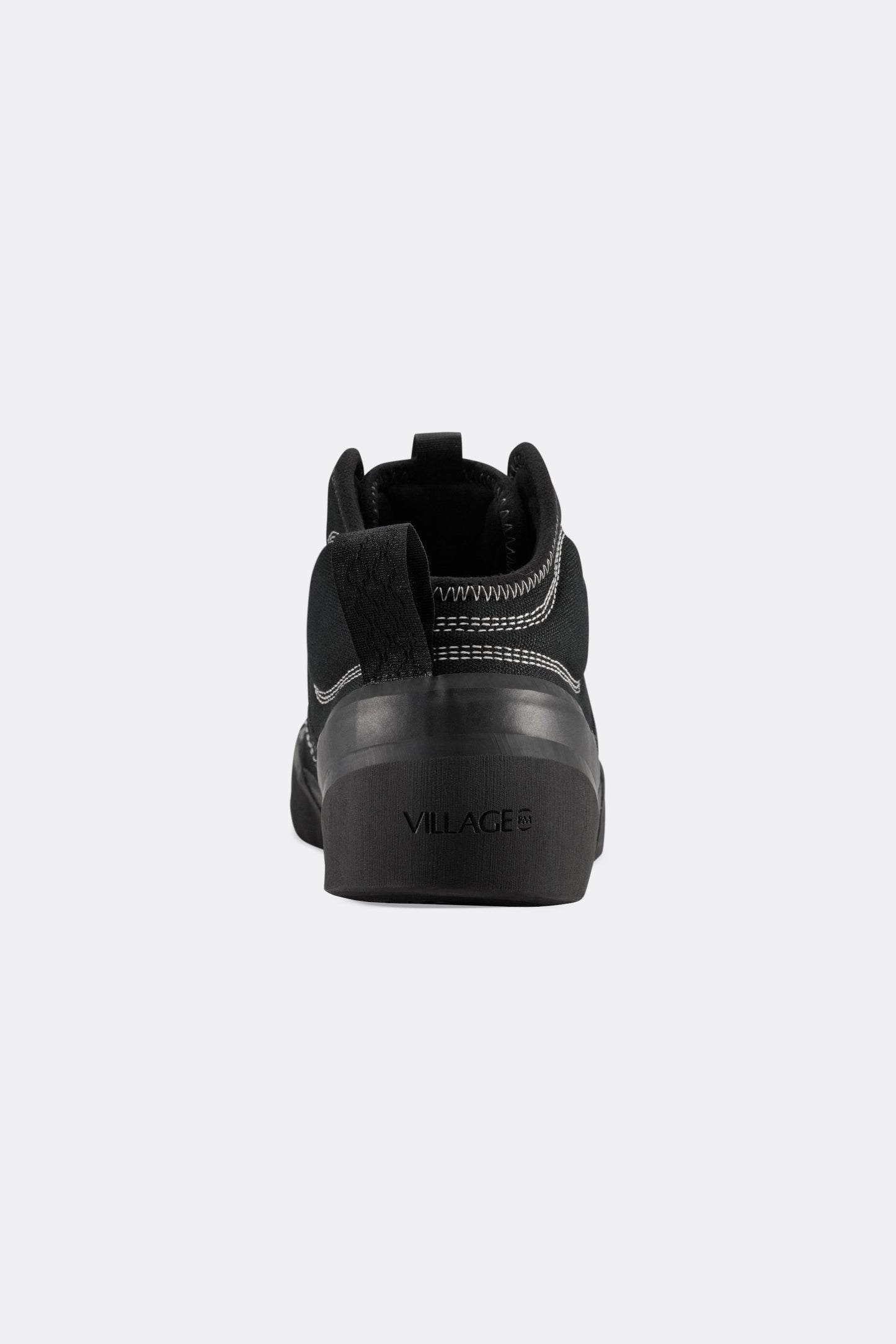 Village PM 1PM Mid Black / Natural Black Skate Shoes | Rubber Glove Technology